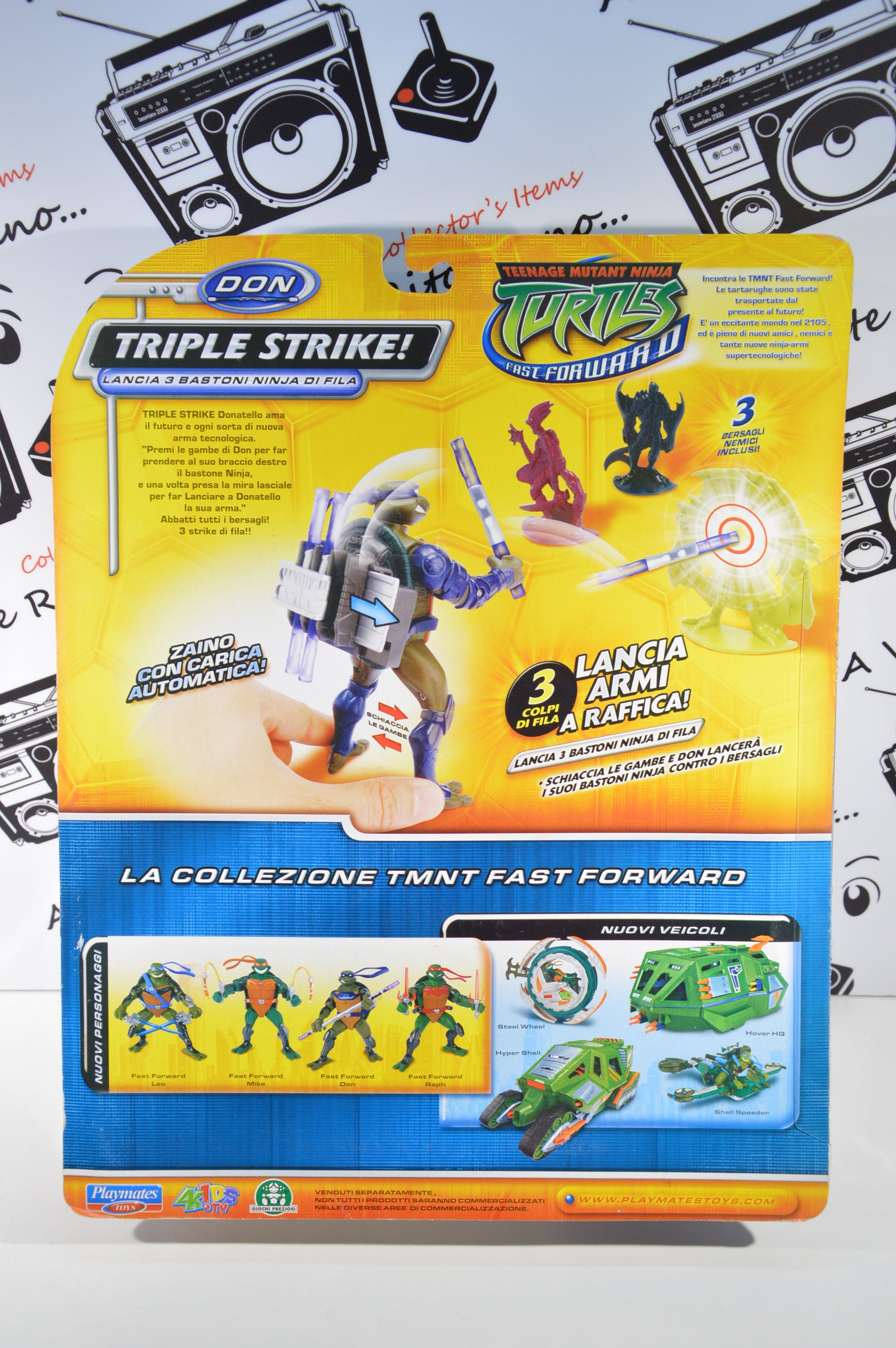 Donatello Action figure Turtles Fast Forward triple giochi preziosi 2006 Nuovo