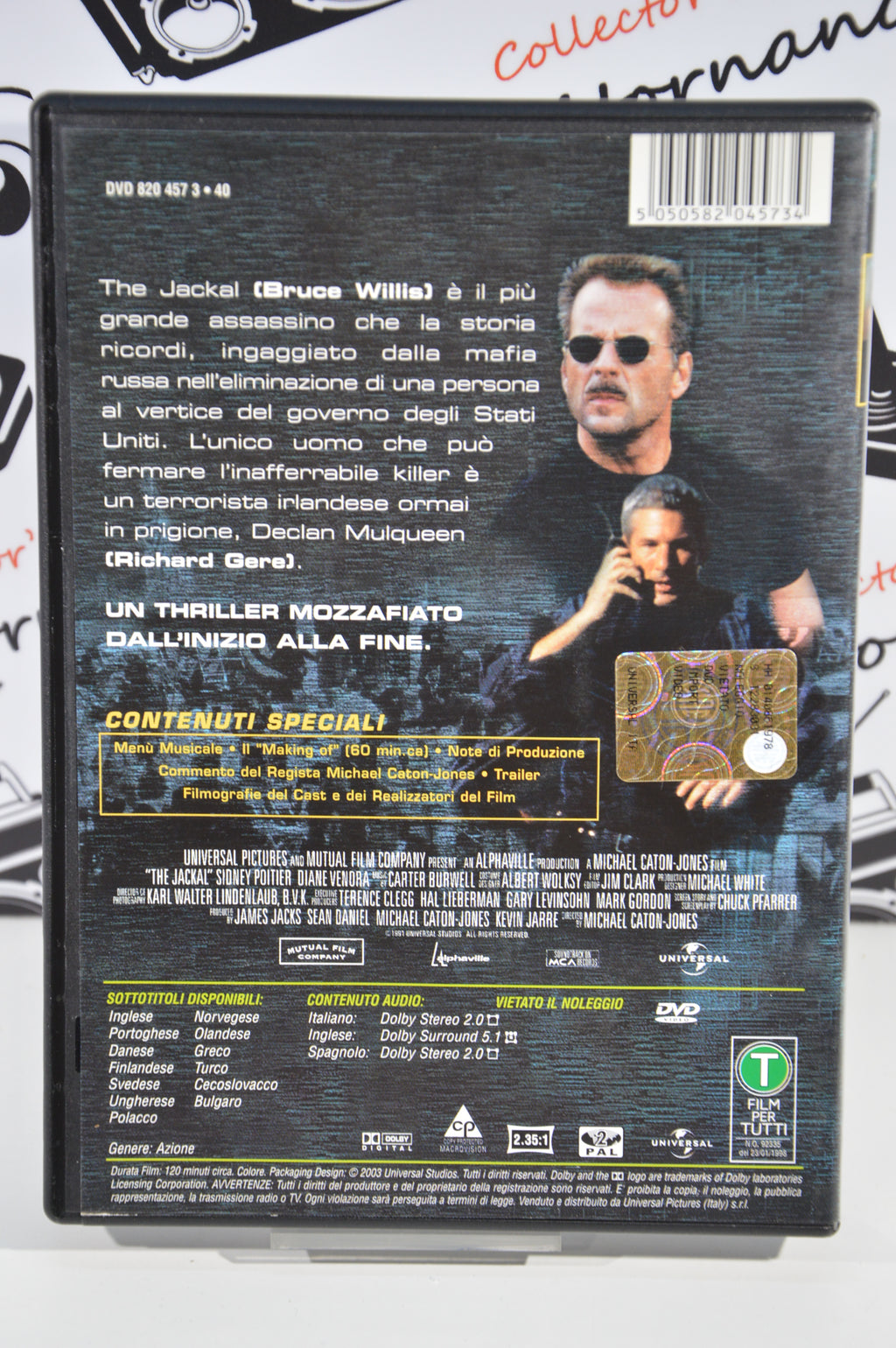 The Jackal Dvd Italiano collezione Bruce Willis