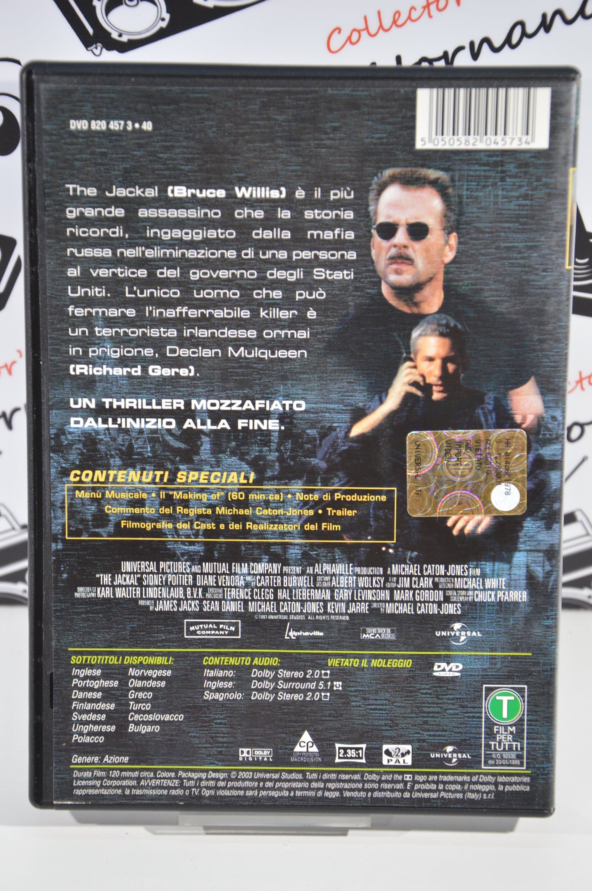 The Jackal Dvd Italiano collezione Bruce Willis