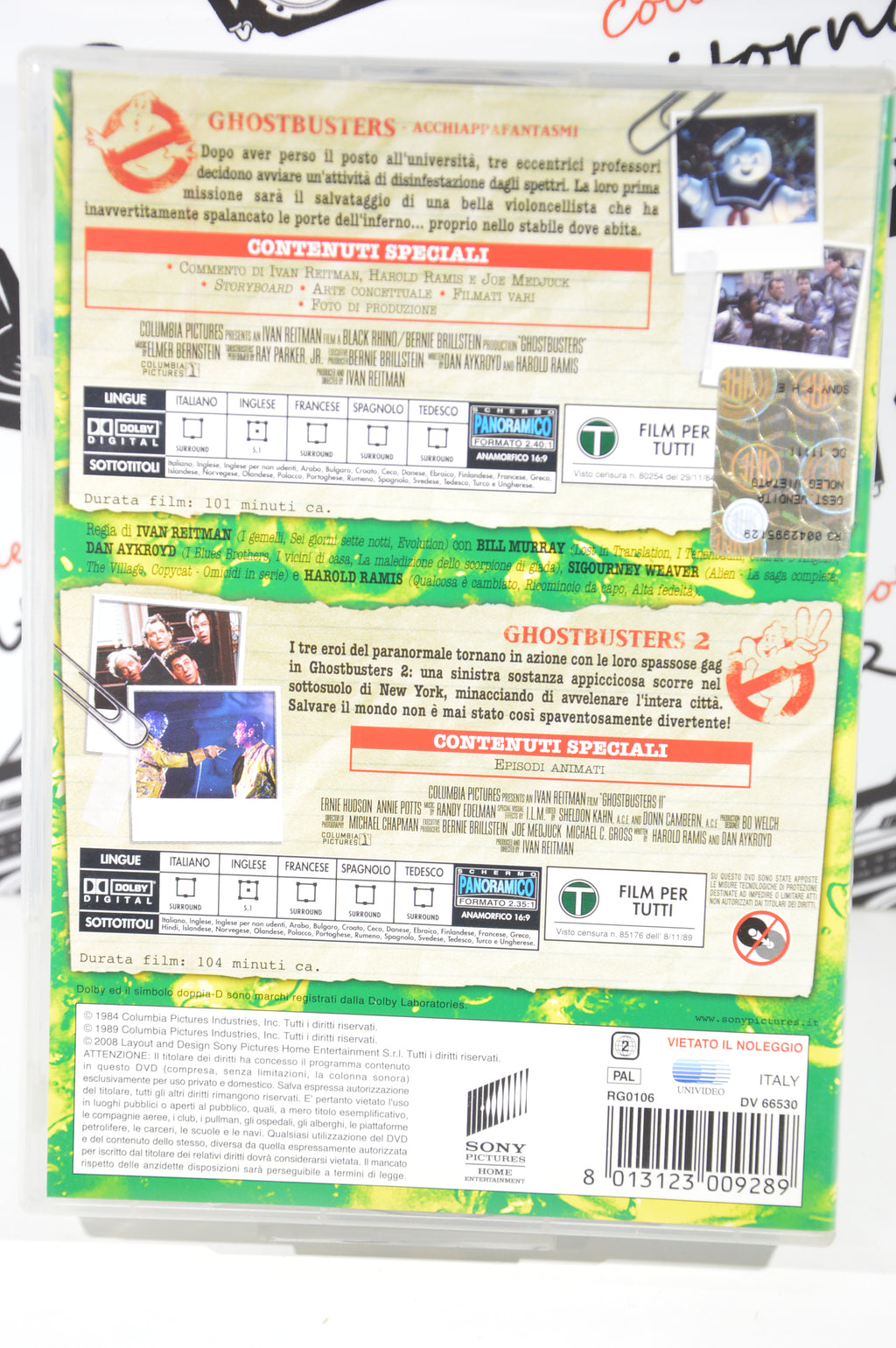 Ghostbusters 1 e 2 Dvd Italiano edizioni 2 dischi