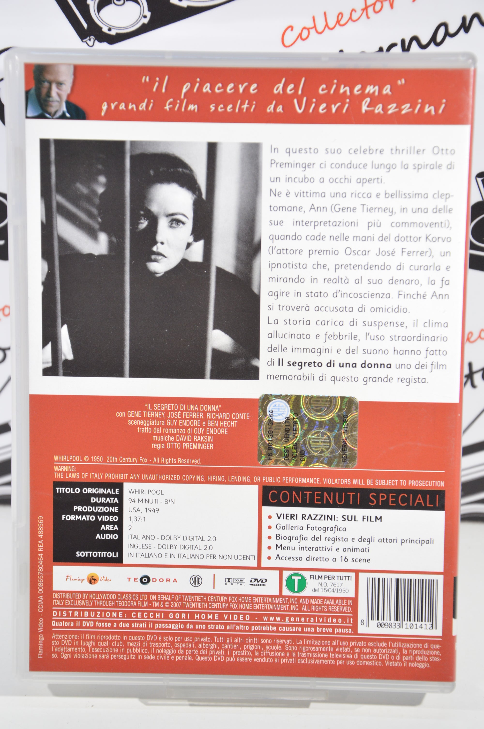 Il segreto di una donna Dvd Italiano Gene Tierney