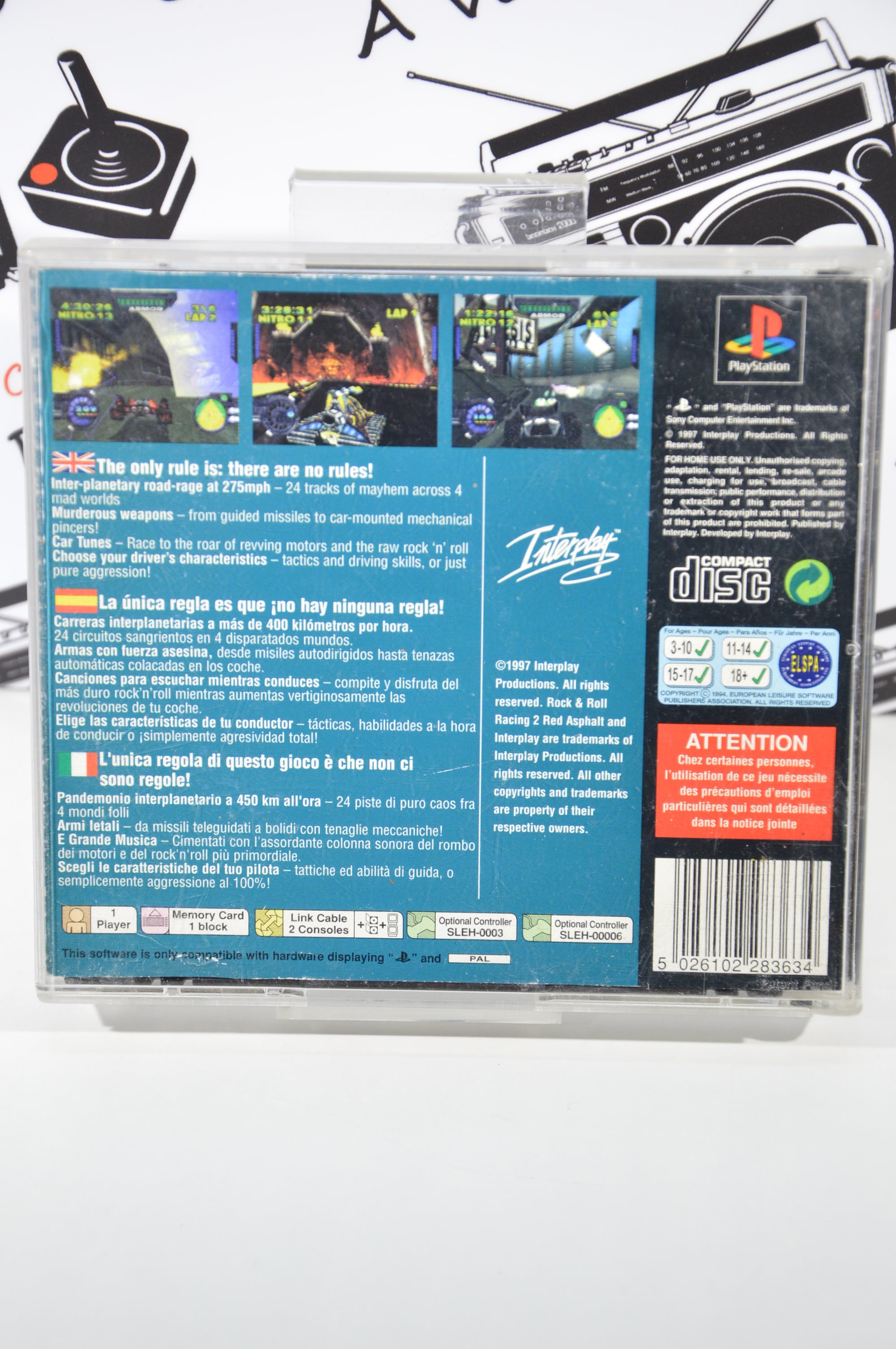 Rock e Roll racing 2 PlayStation 1 3+ lingua inglese