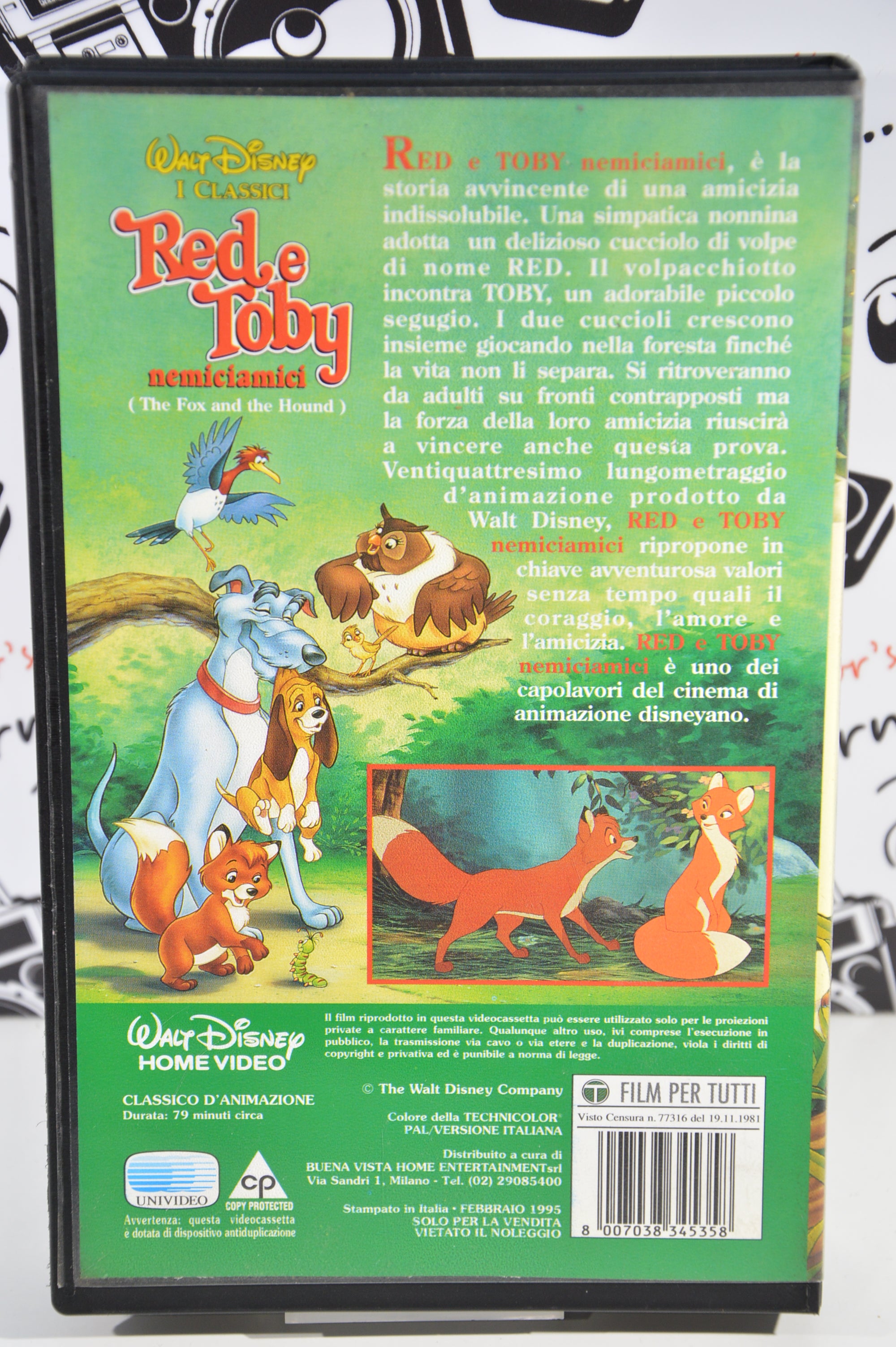 Red e Toby nemiciamici VHS vintage