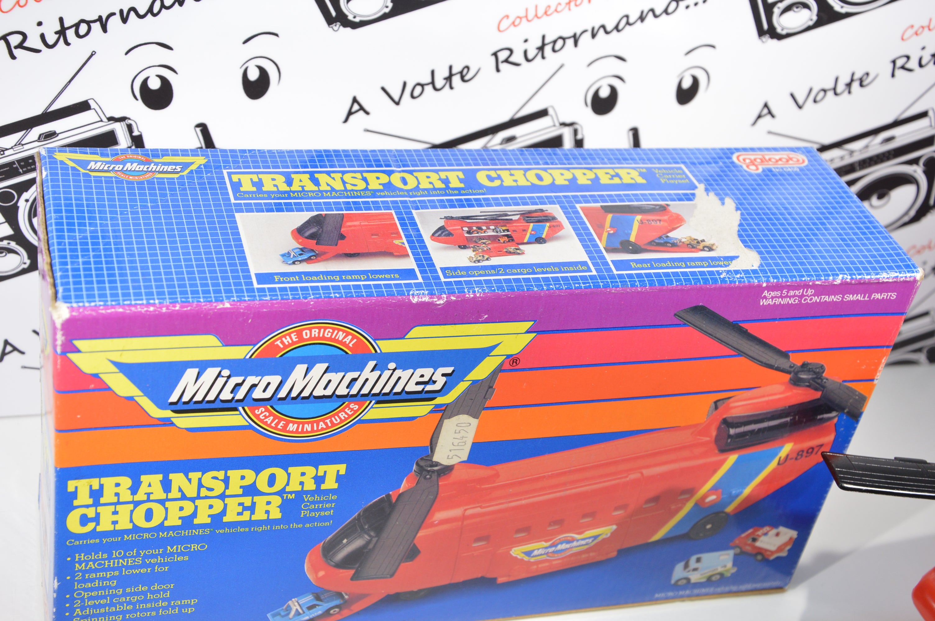 Micro Machines Transport Chopper Galoob 1989 con scatola