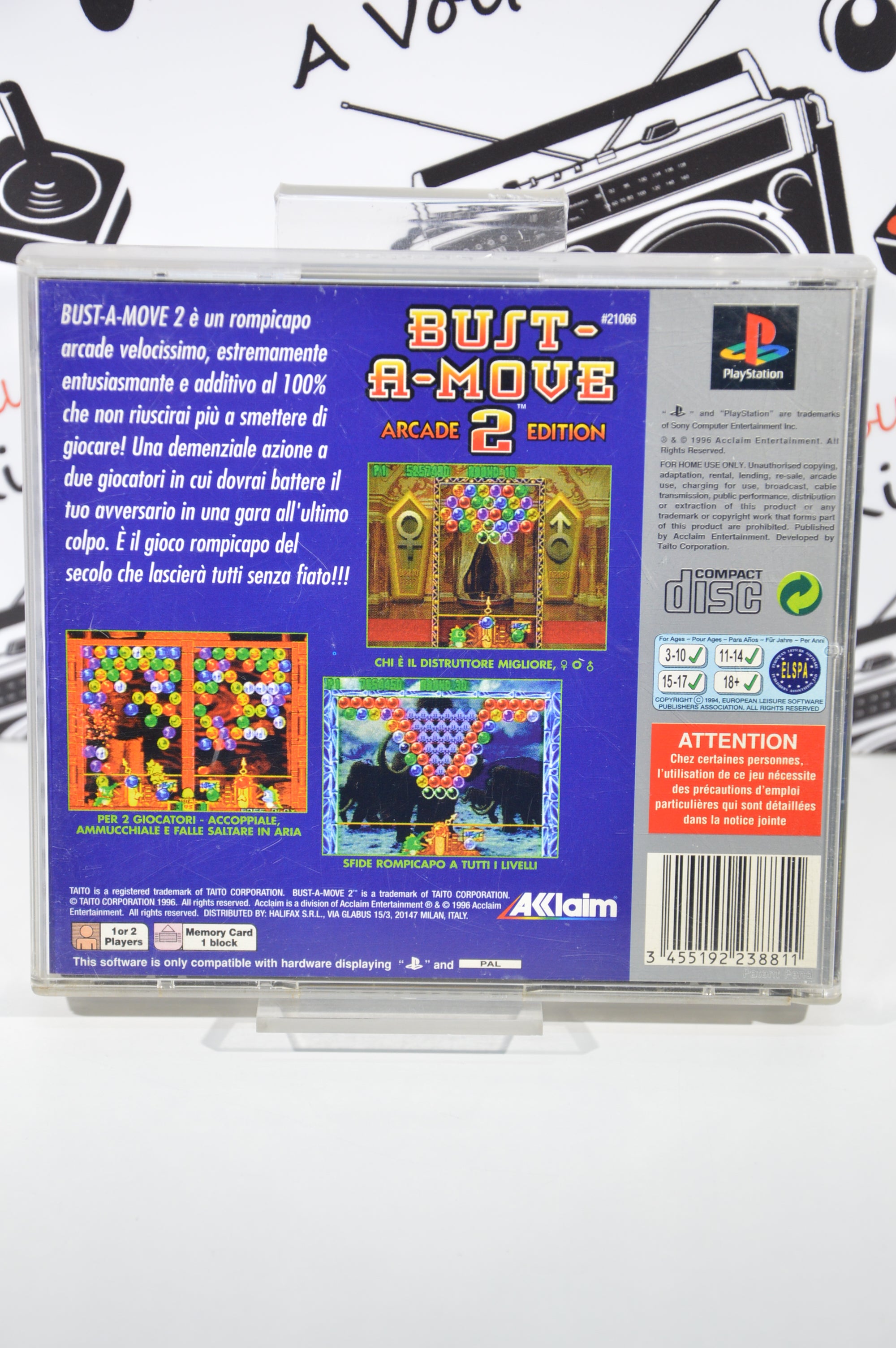 Bust a move 2 platinum PlayStation 1 3+ lingua inglese