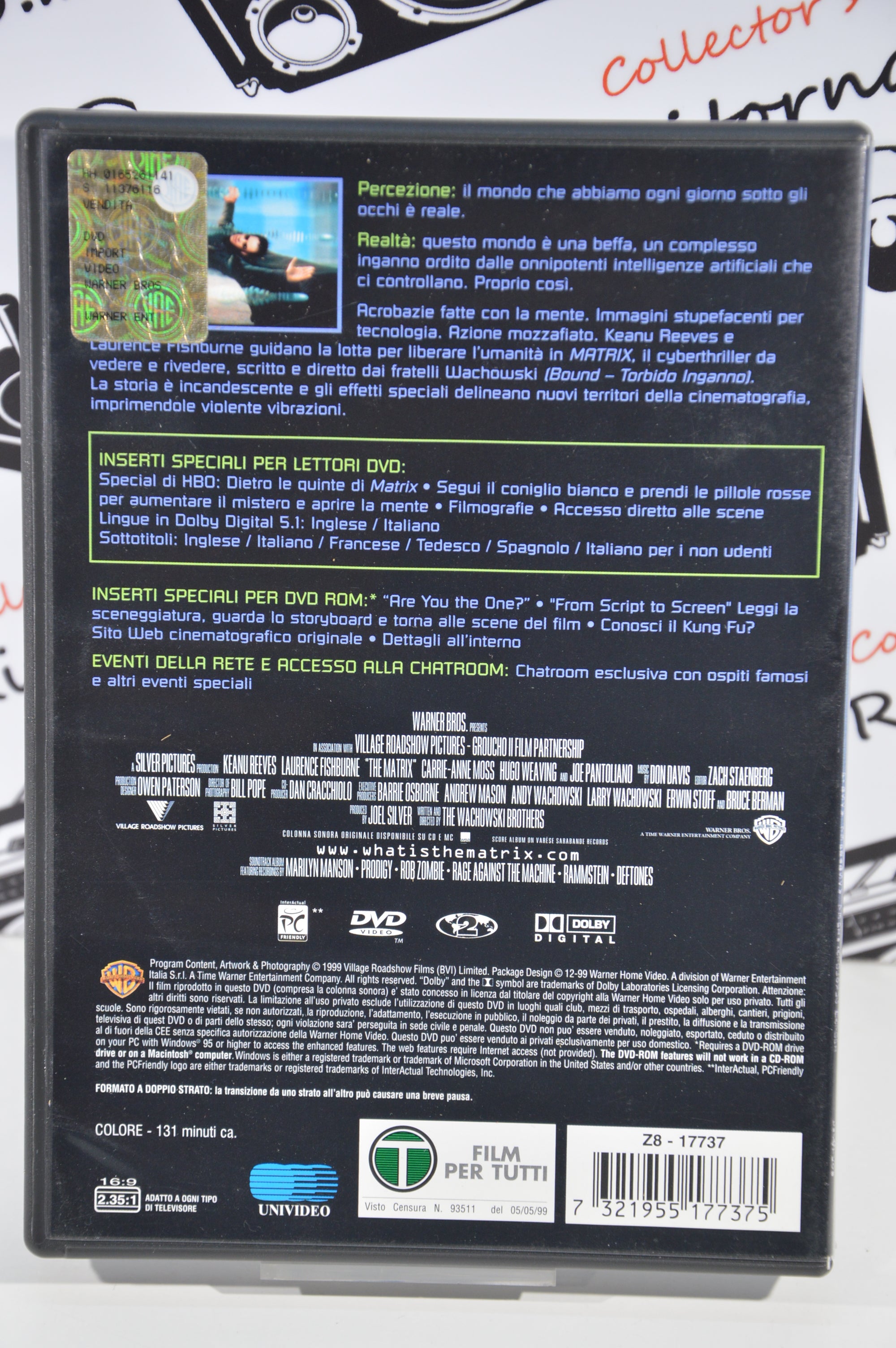 Matrix Dvd Italiano collezione Keanu Reeves