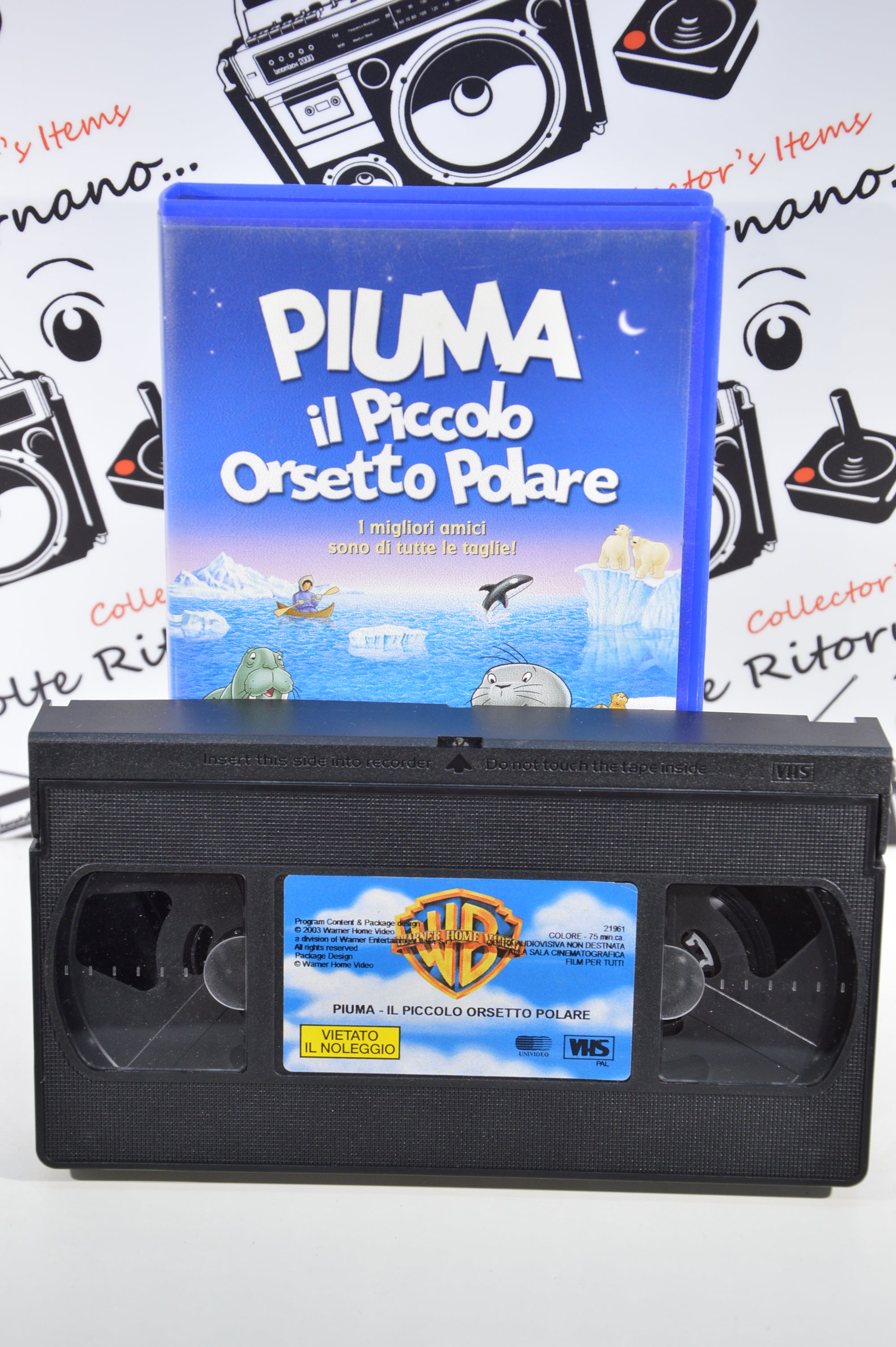 Piuma il piccolo orsetto polare VHS vintage