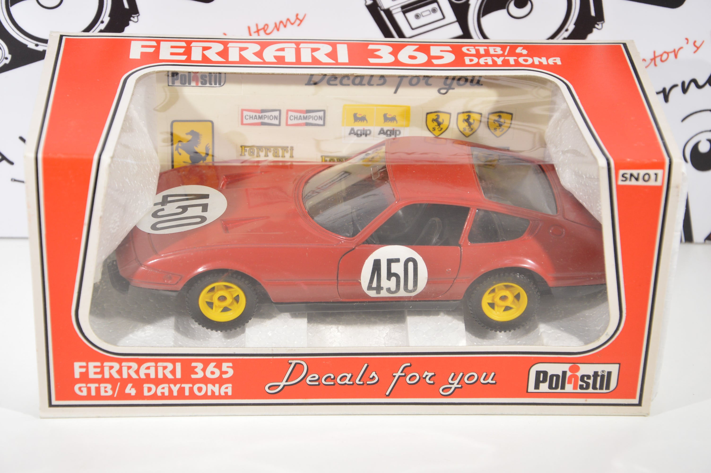 Ferrari 365 GTB/4 Daytona Polistil scala 1:25 die cast Decals for you