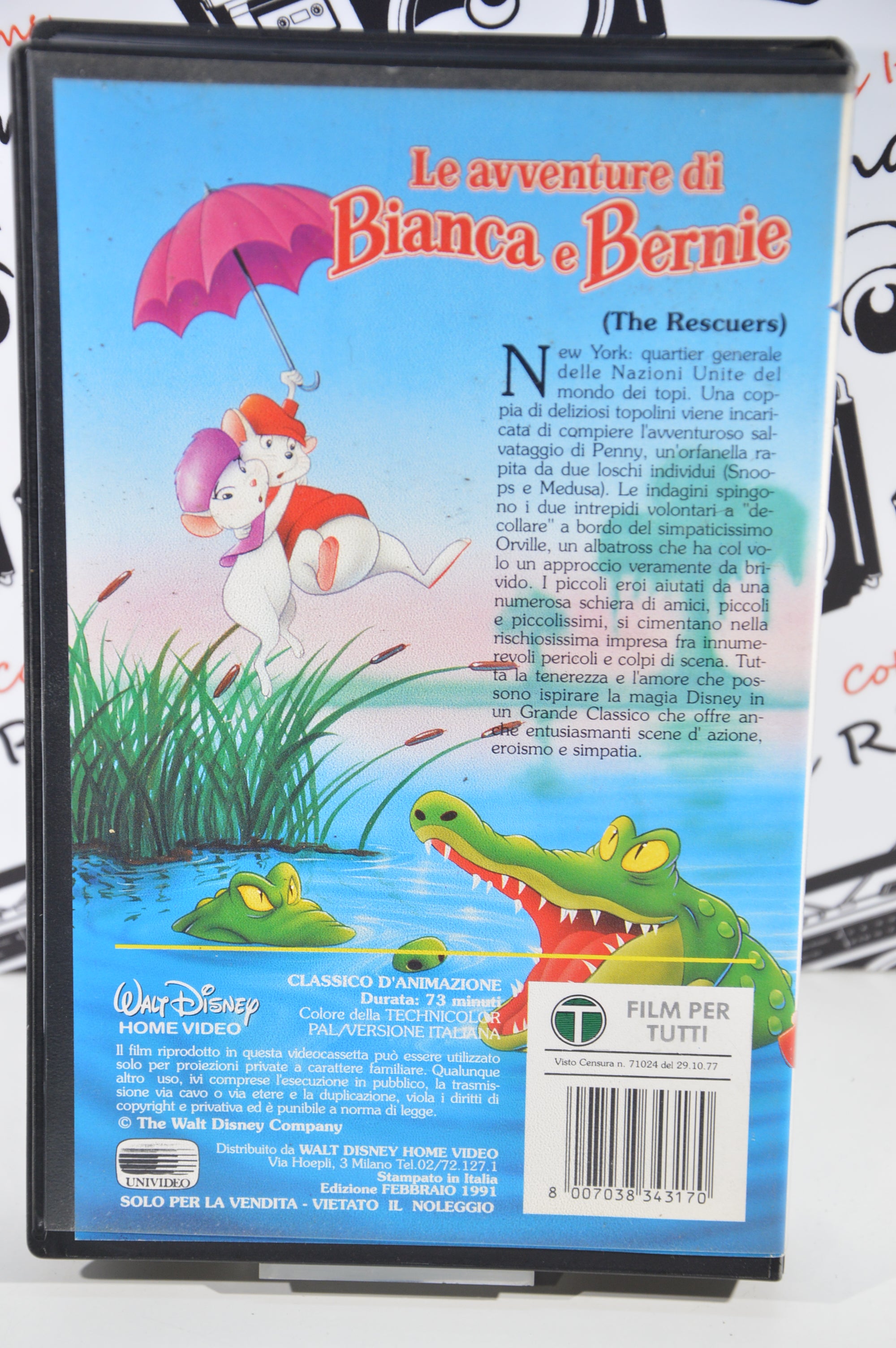 Le avventure di Bianca e Bernie VHS vintage