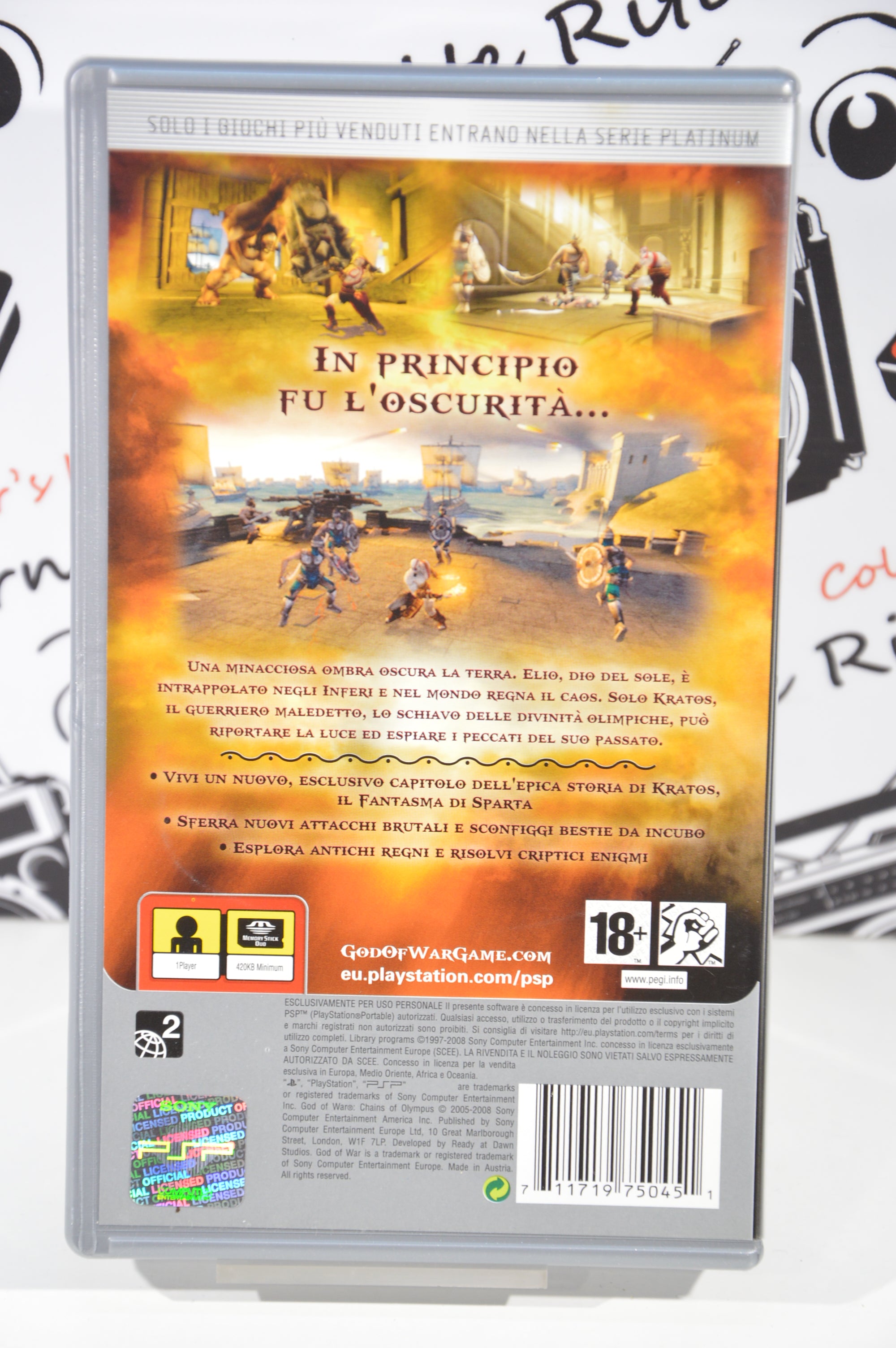 God of War Chains of Olympus platinum Sony Psp 18+