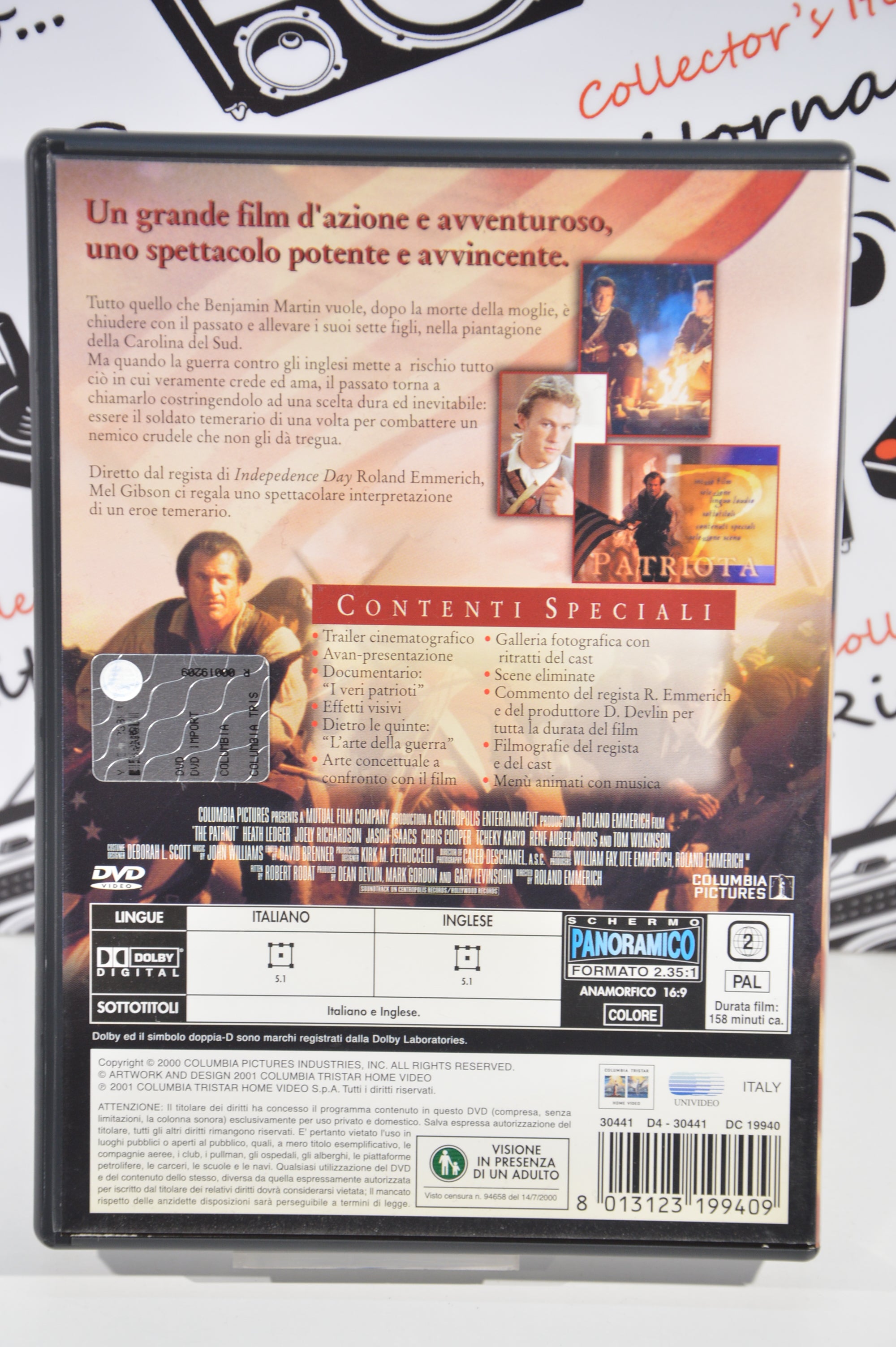 Il Patriota Dvd Italiano collezione Mel Gibson