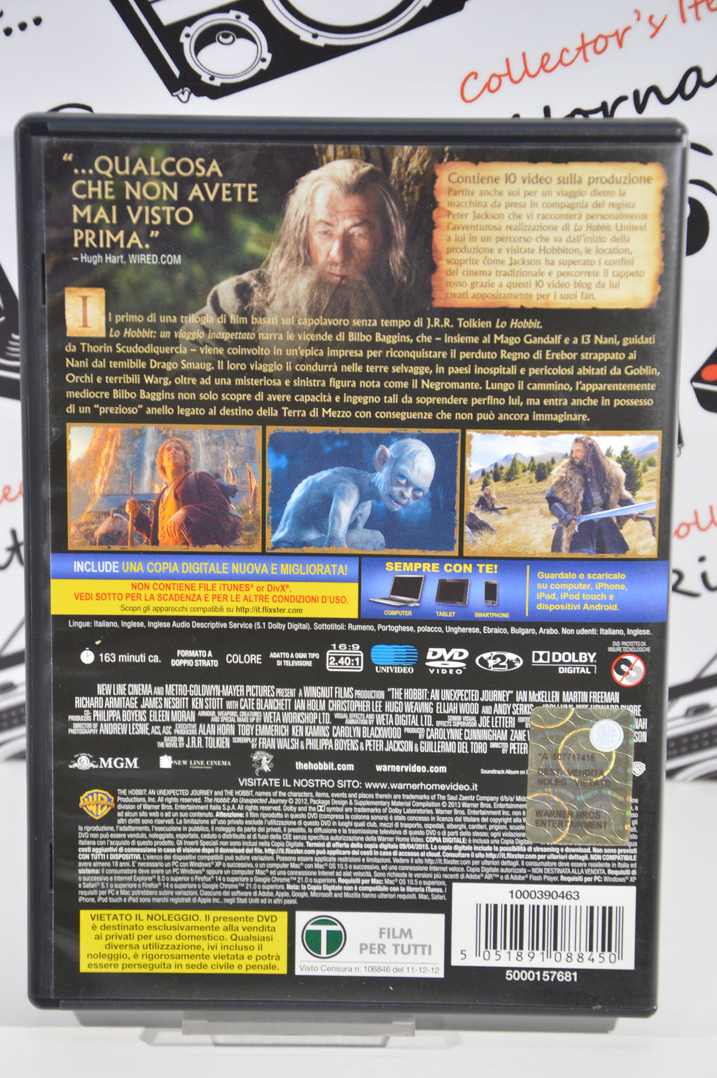 Lo Hobbit un viaggio inaspettato Dvd Italiano collezione 2 dischi