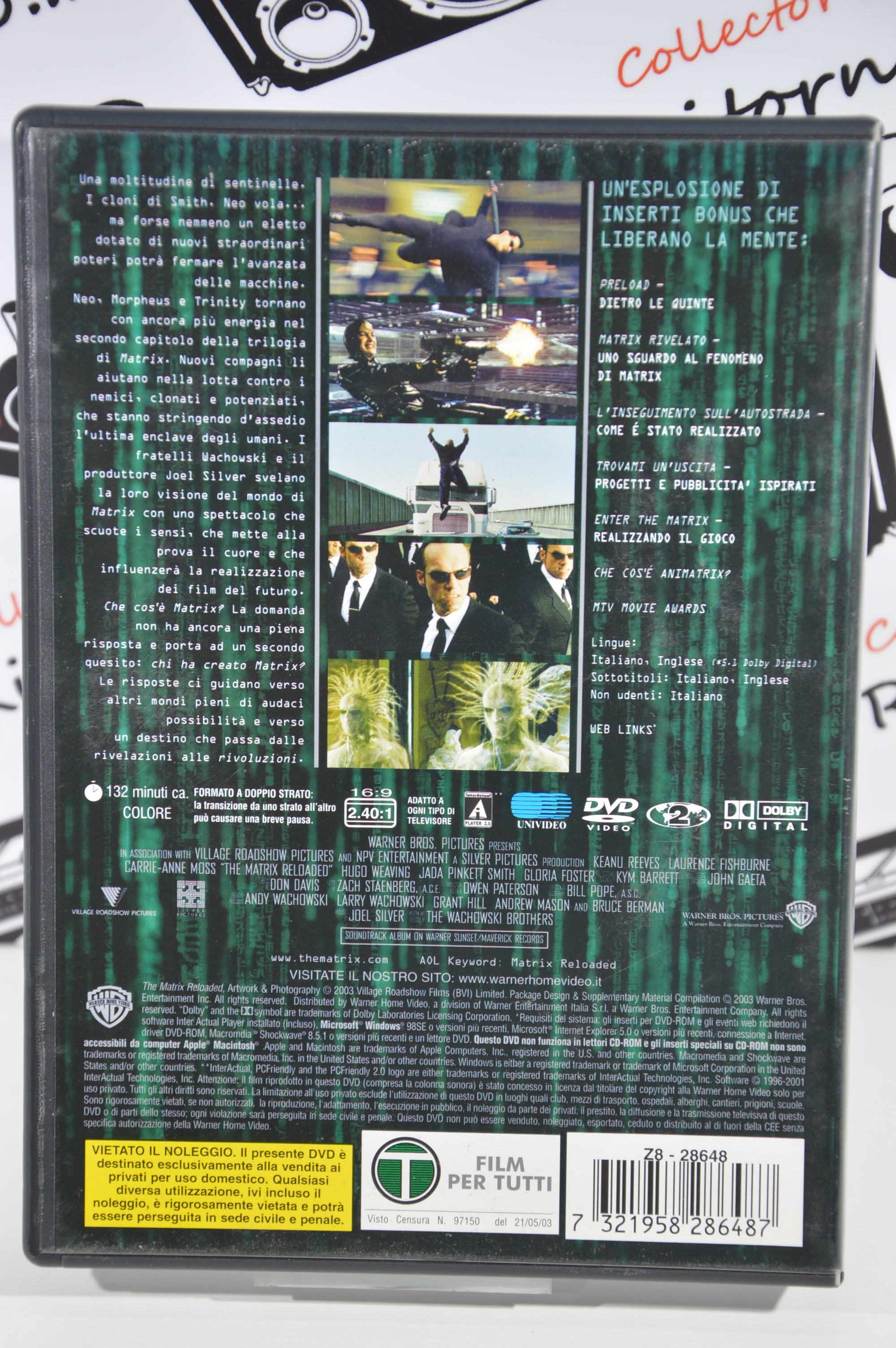 Matrix reloaded Dvd Italiano collezione