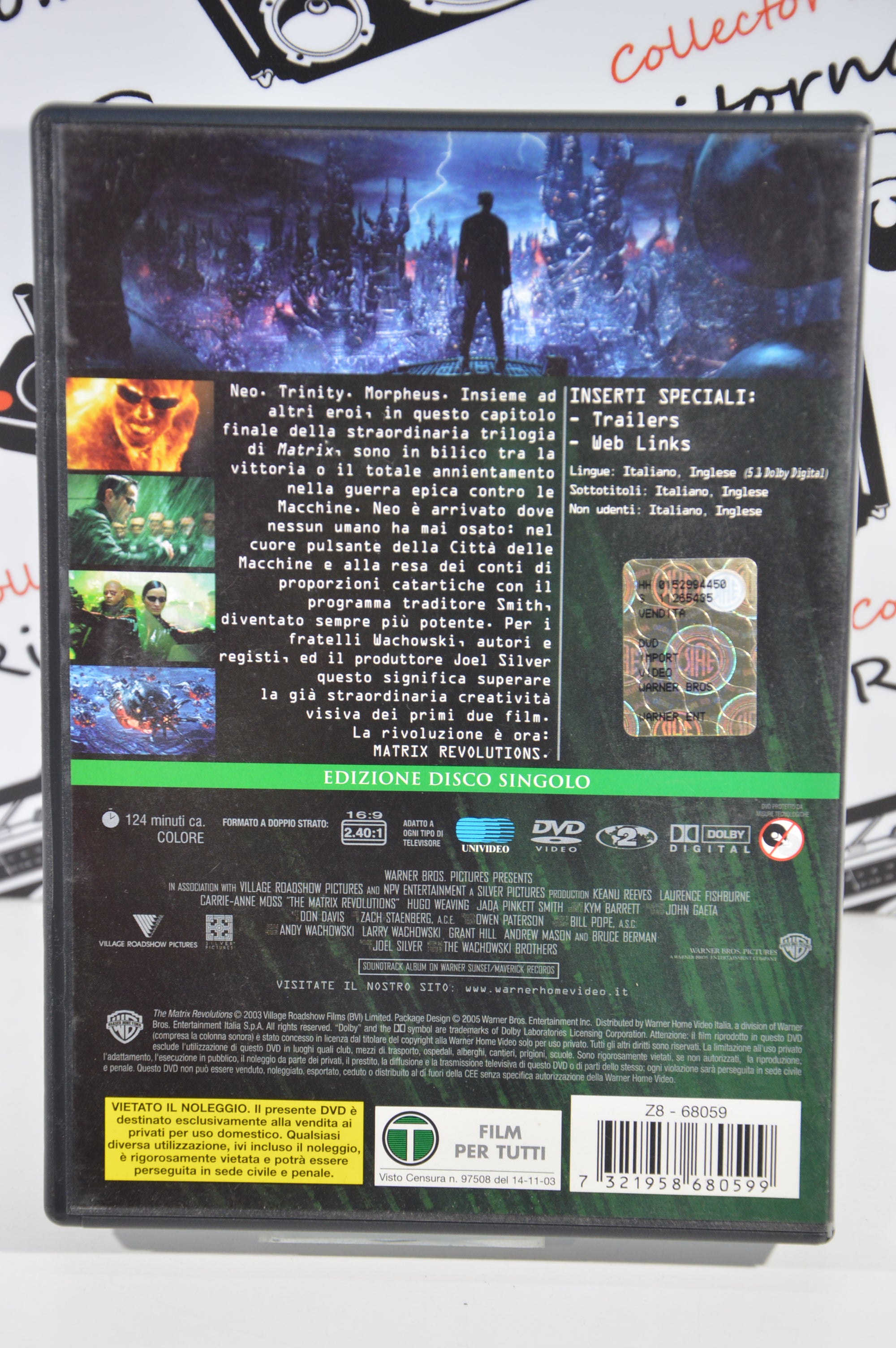 Matrix revolutions Dvd Italiano collezione