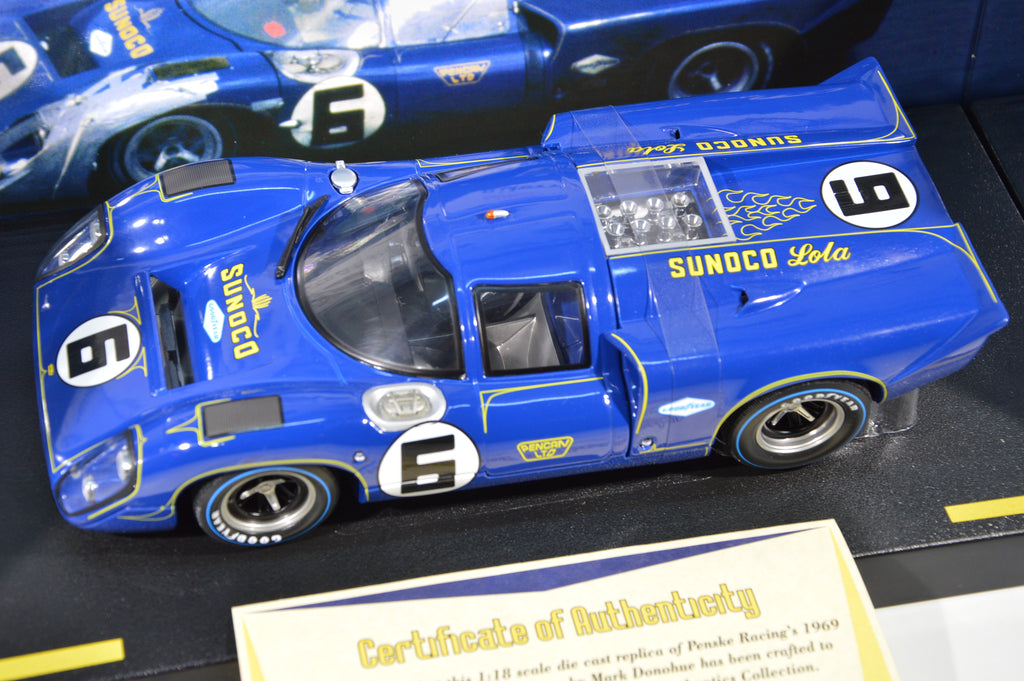 Sunoco Lola Coupè 1969 Donohue/Parsons Penske scala 1:18 die cast pari al nuovo