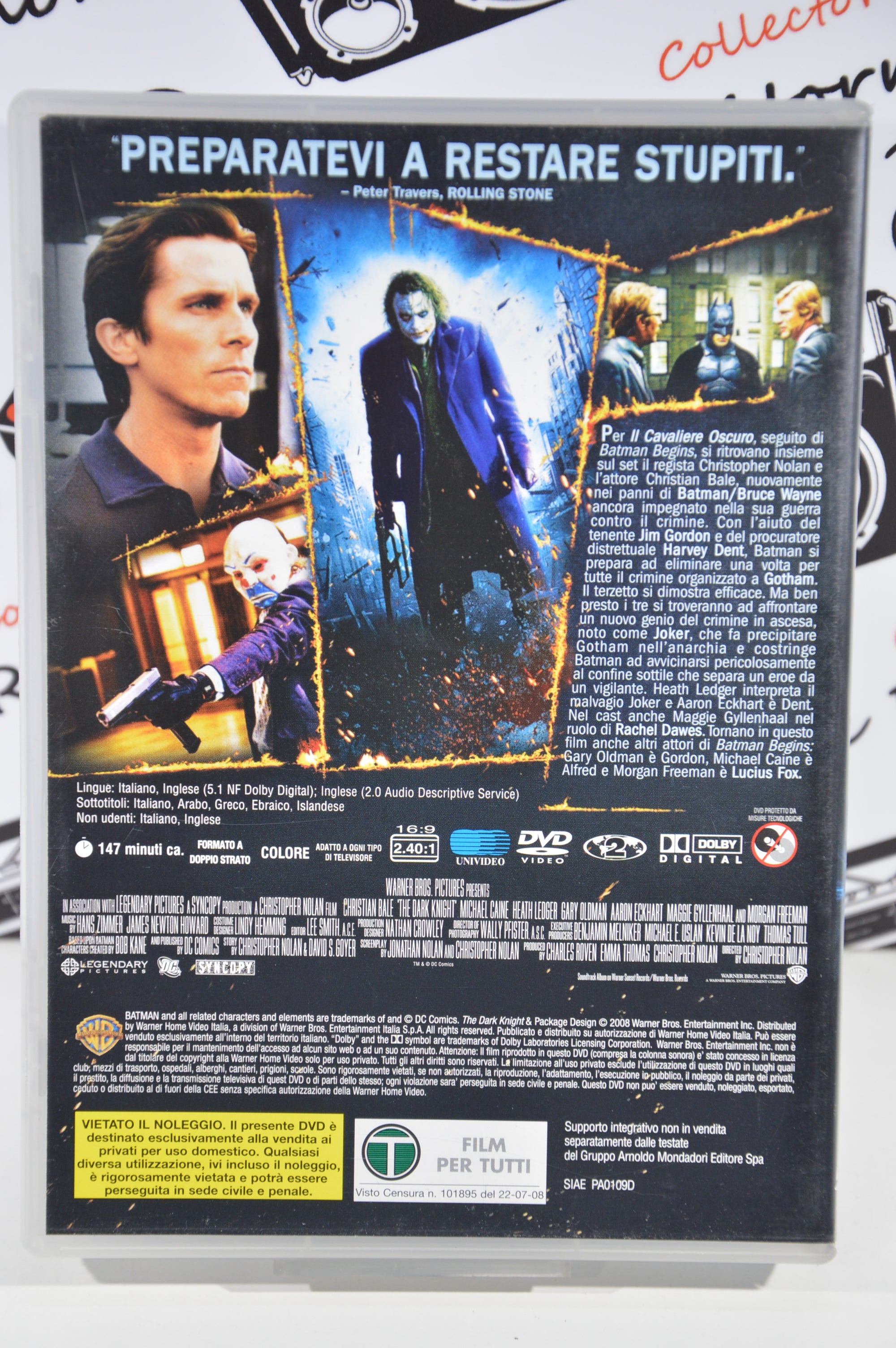 Batman il cavaliere oscuro Dvd Italiano collezione
