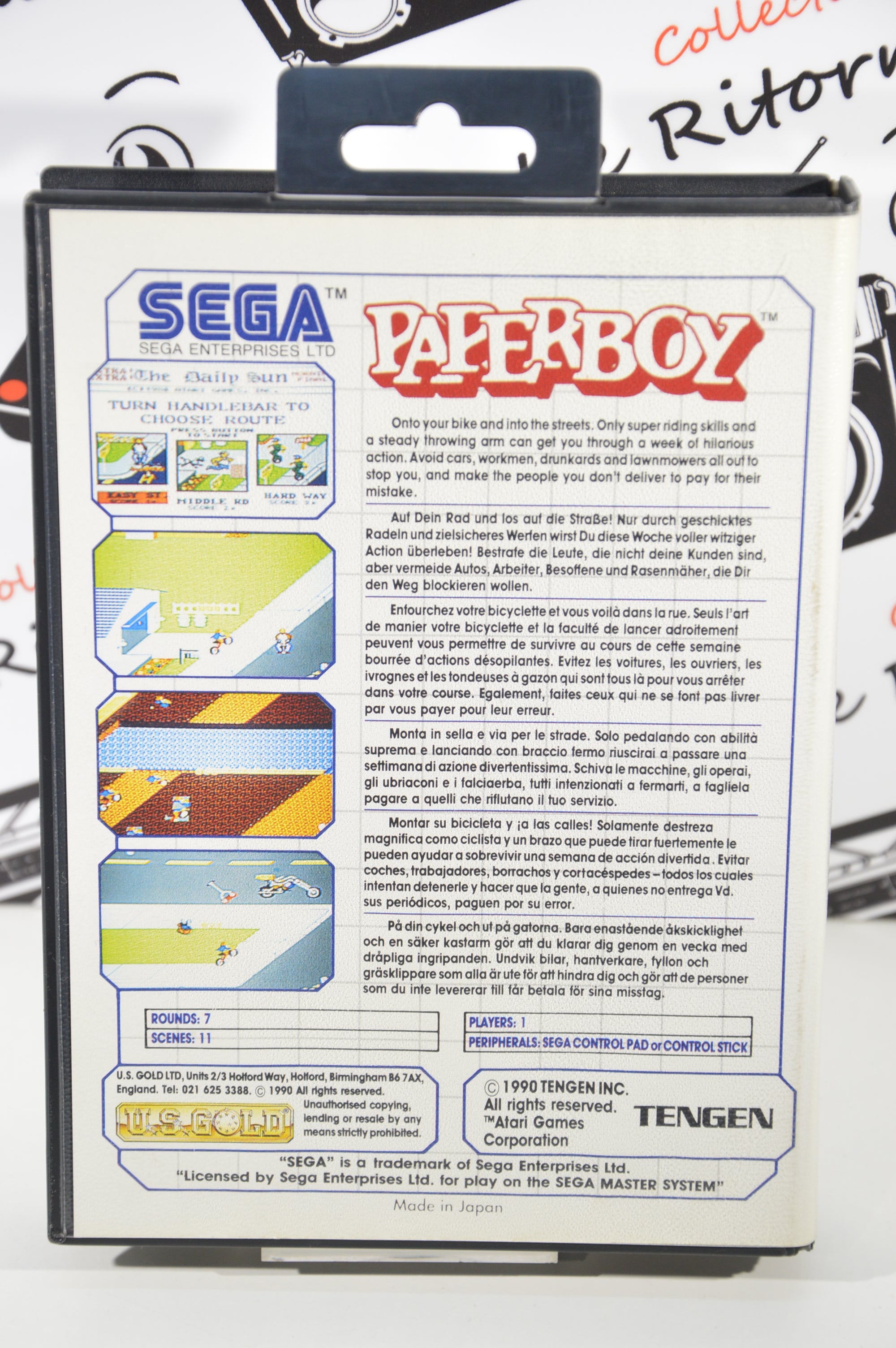 Paperboy Sega Master system anno 1990 videogames vintage