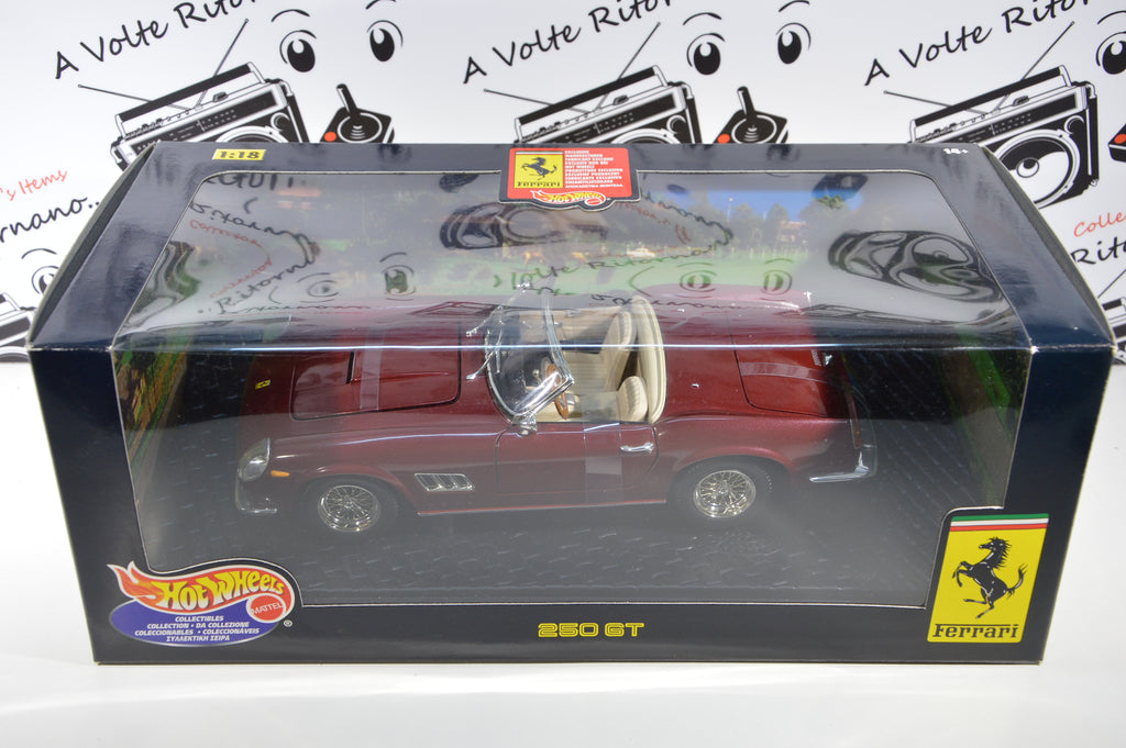Ferrari 250GT granata Hot Wheels Mattel scala 1:18 nuovo