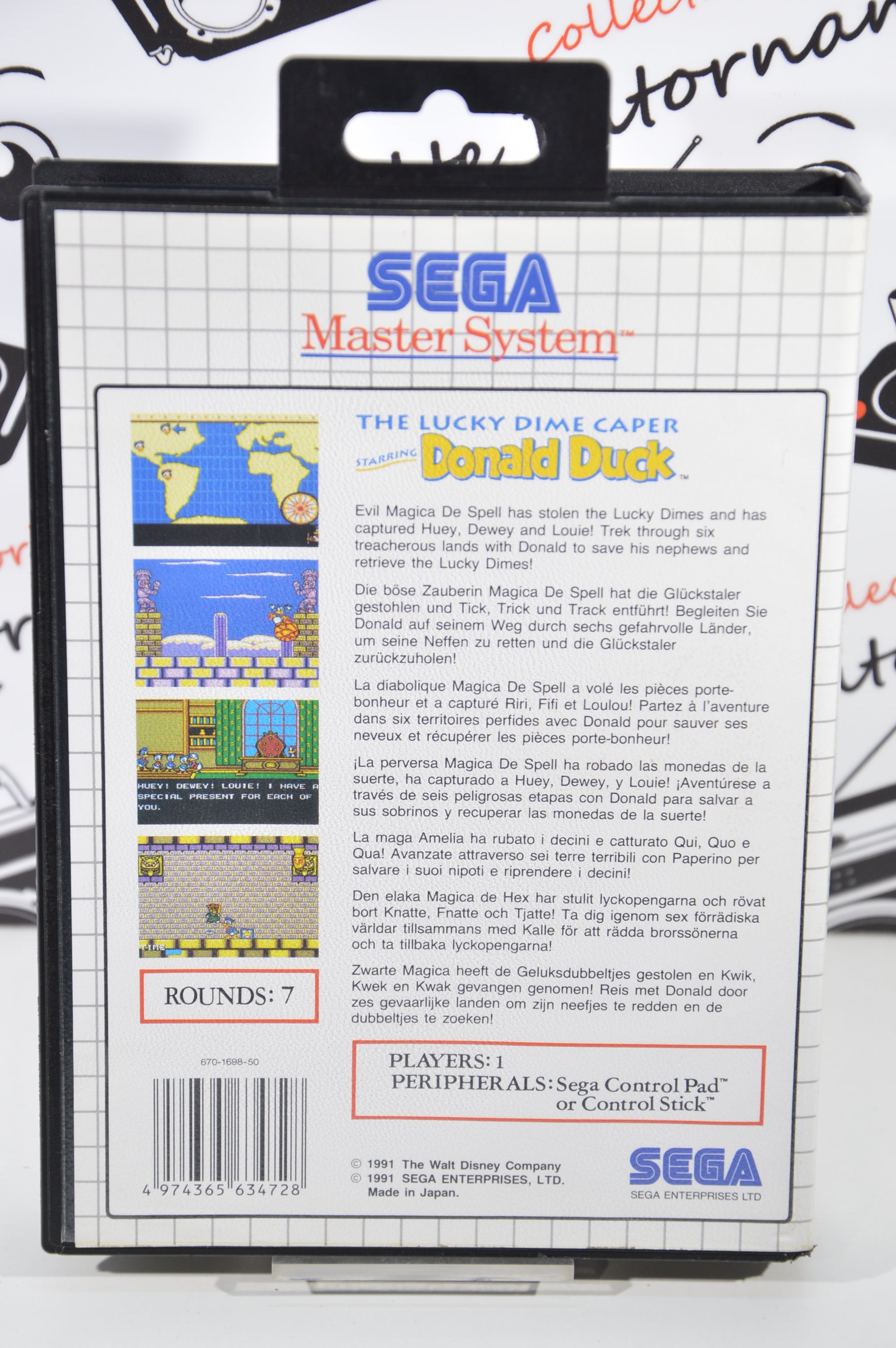 The Lucky dime caper Donald Duck Master system anno 1991 videogames vintage