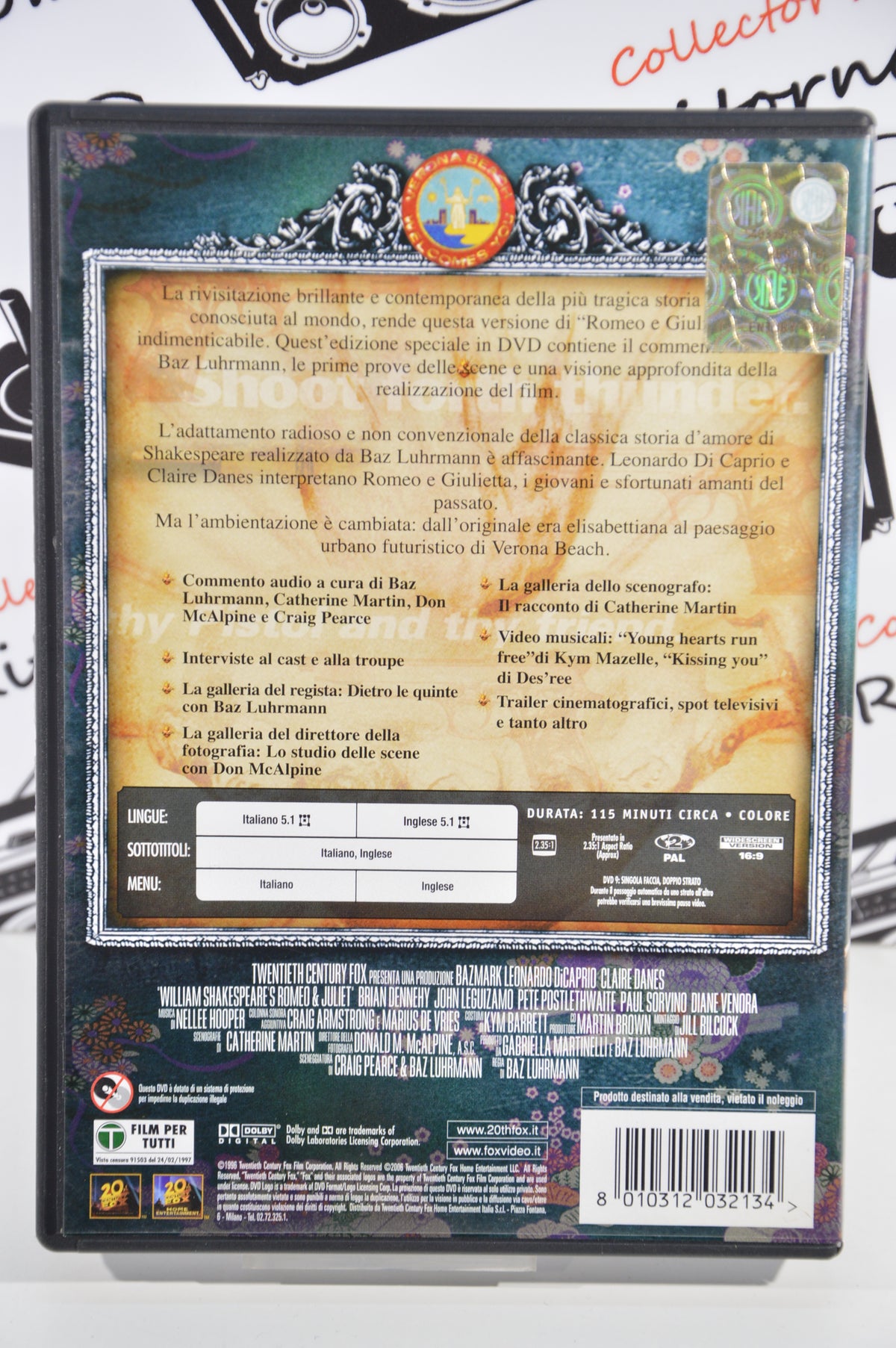 Romeo + Giulietta Dvd Italiano