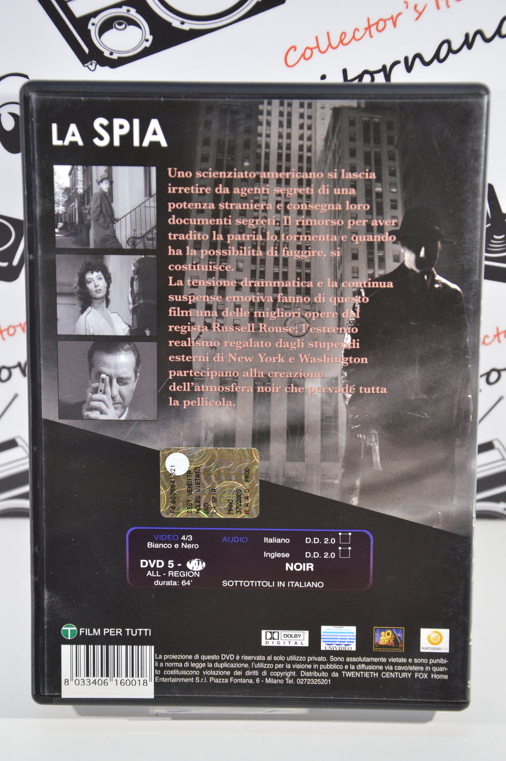 La spia Dvd Italiano collezione cinema noir