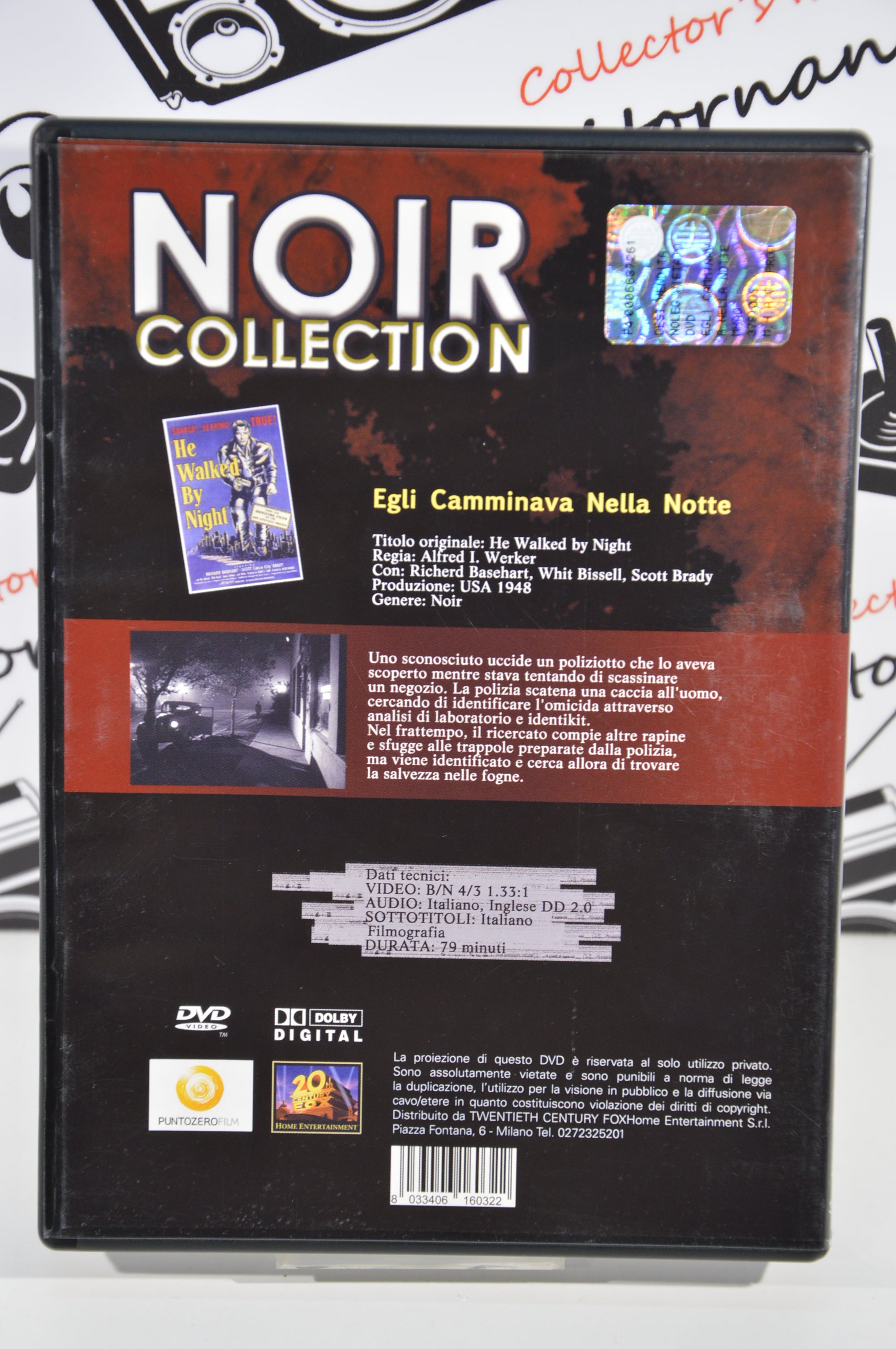 Egli camminava nella notte Dvd Italiano collezione cinema noir