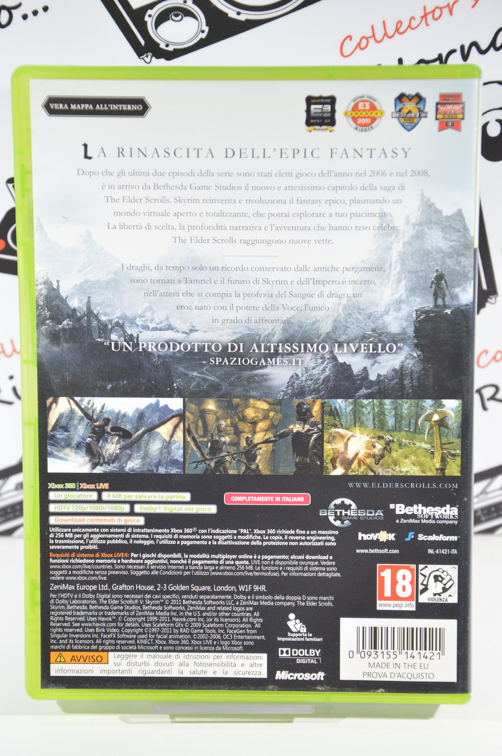 Skyrim Microsoft Xbox 360 18+ Multilingua con mappa