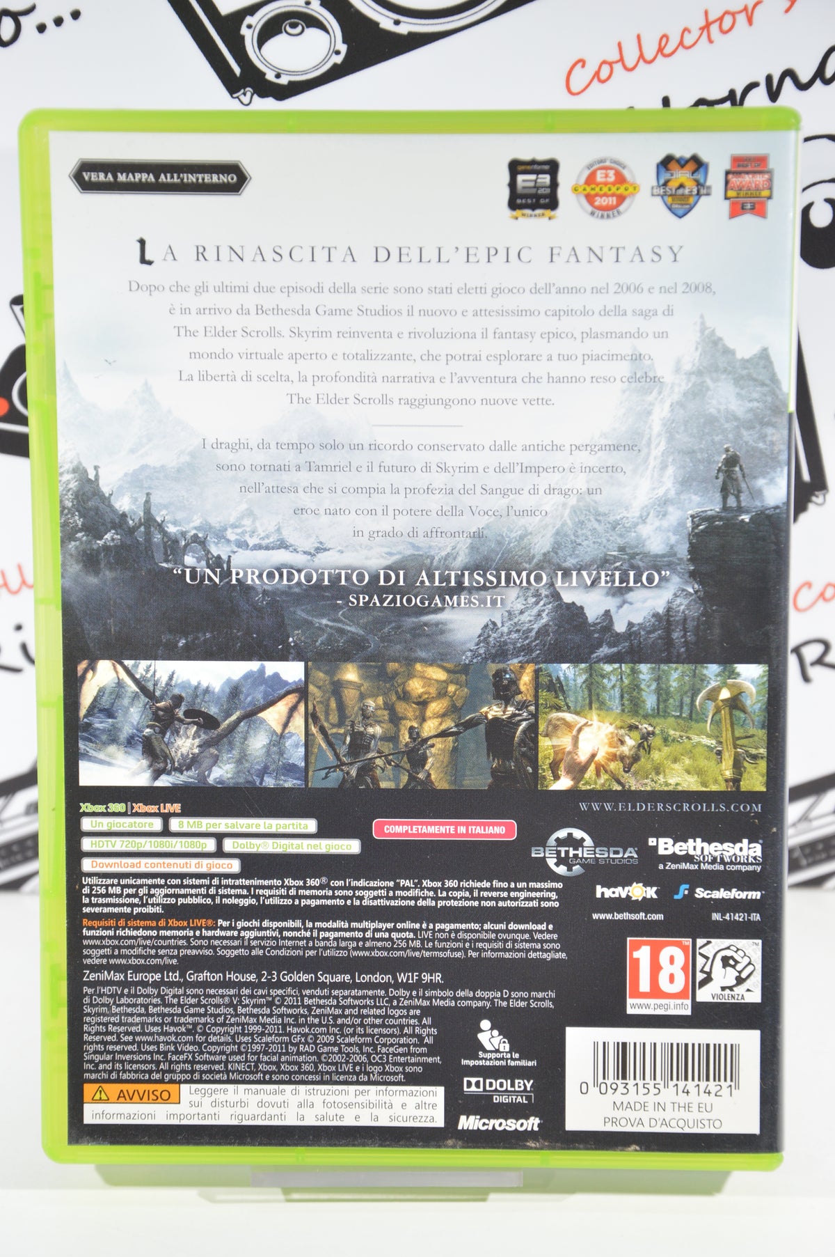 Skyrim Microsoft Xbox 360 18+ Multilingua con mappa