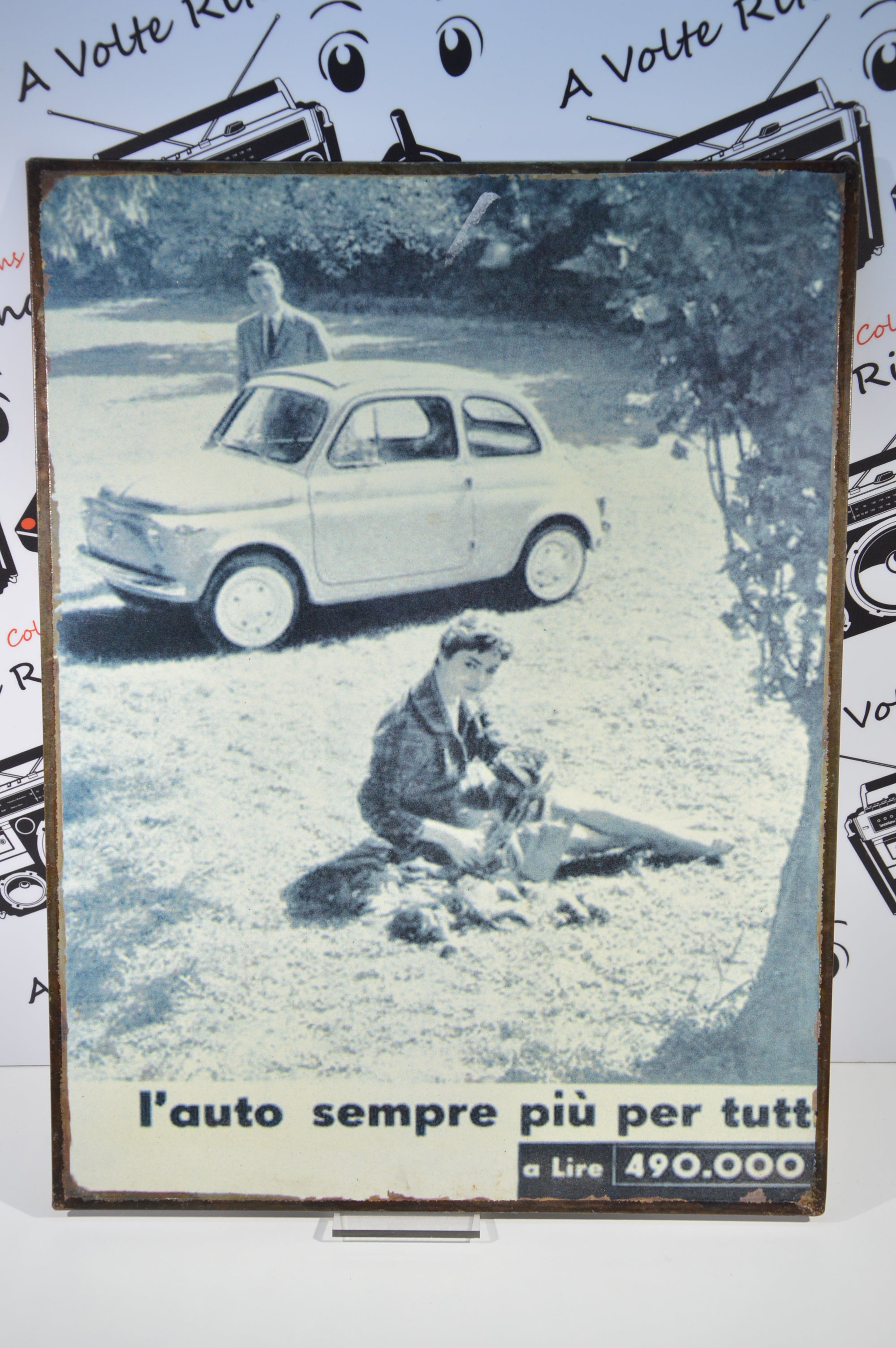 Targa Fiat 500 riproduzione vintage