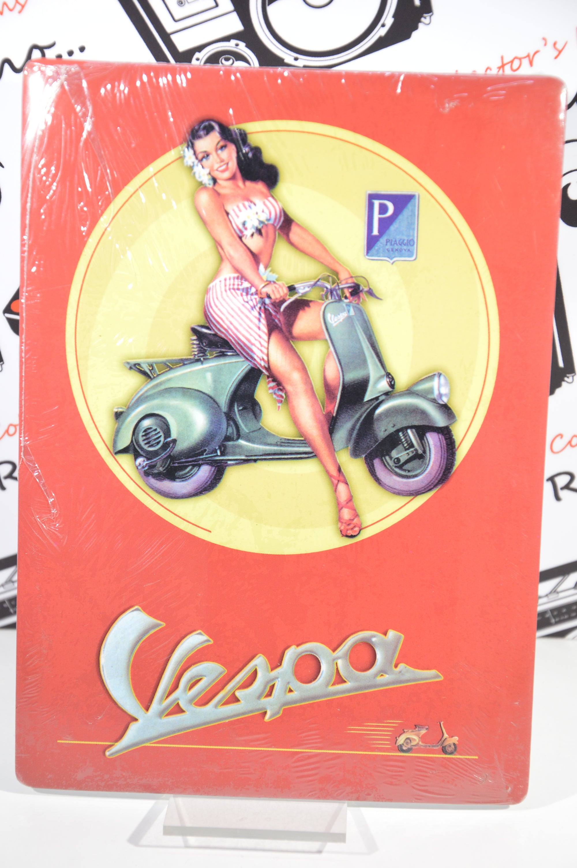 Targa cartolina Vespa riproduzione