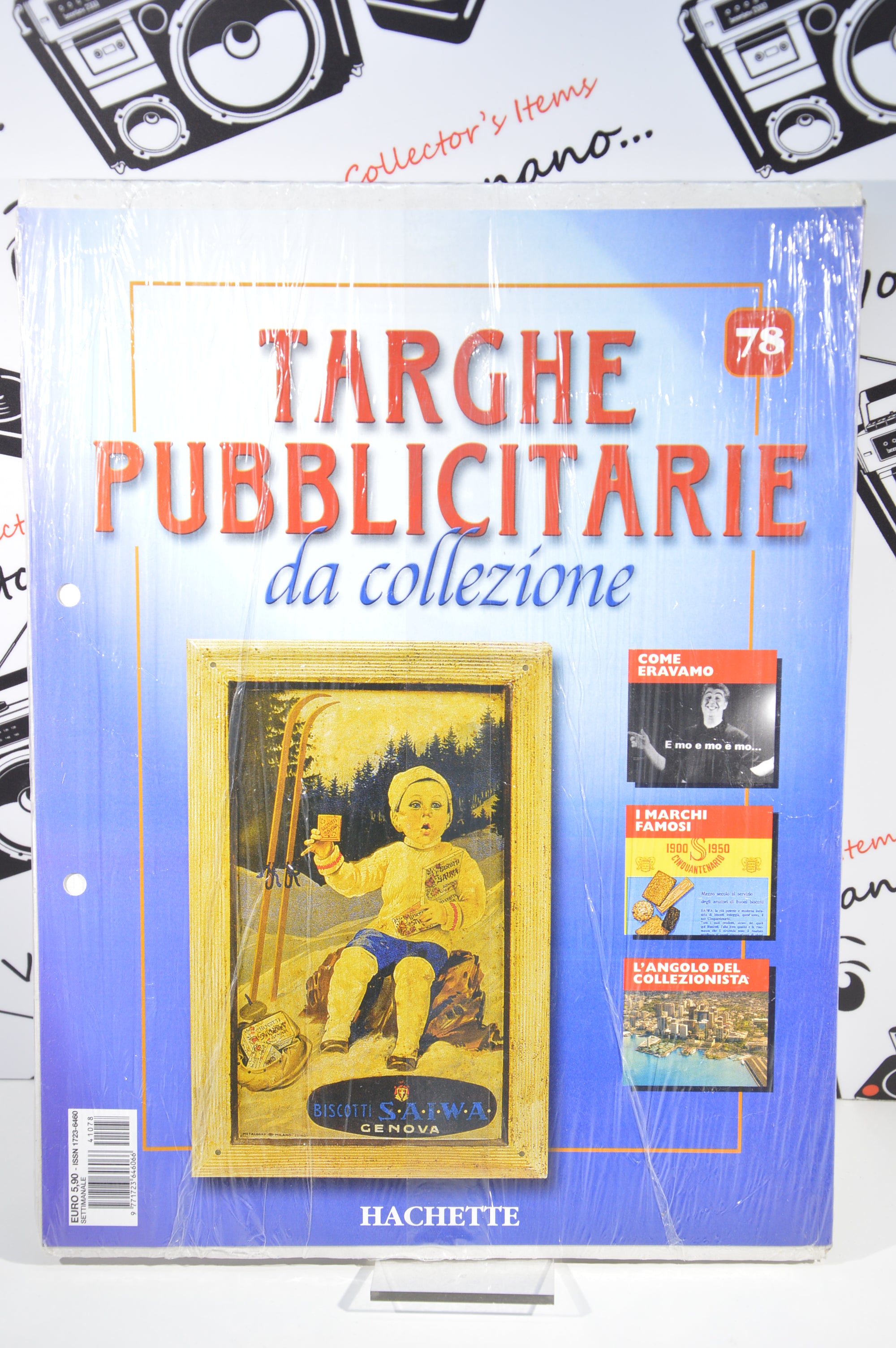 Targa Biscotti Saiwa Genova riproduzione Hachette
