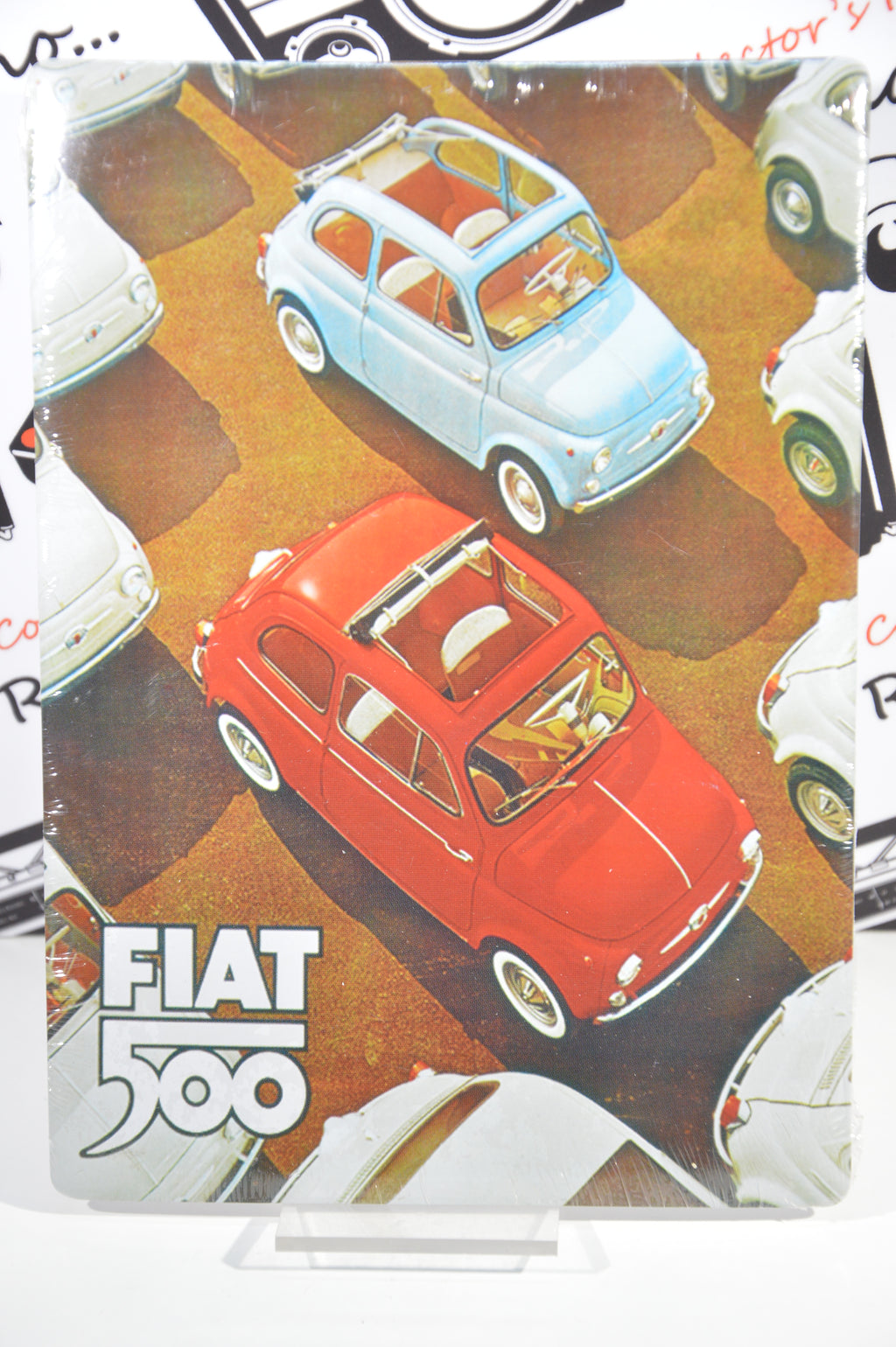 Targa cartolina Fiat 500 riproduzione