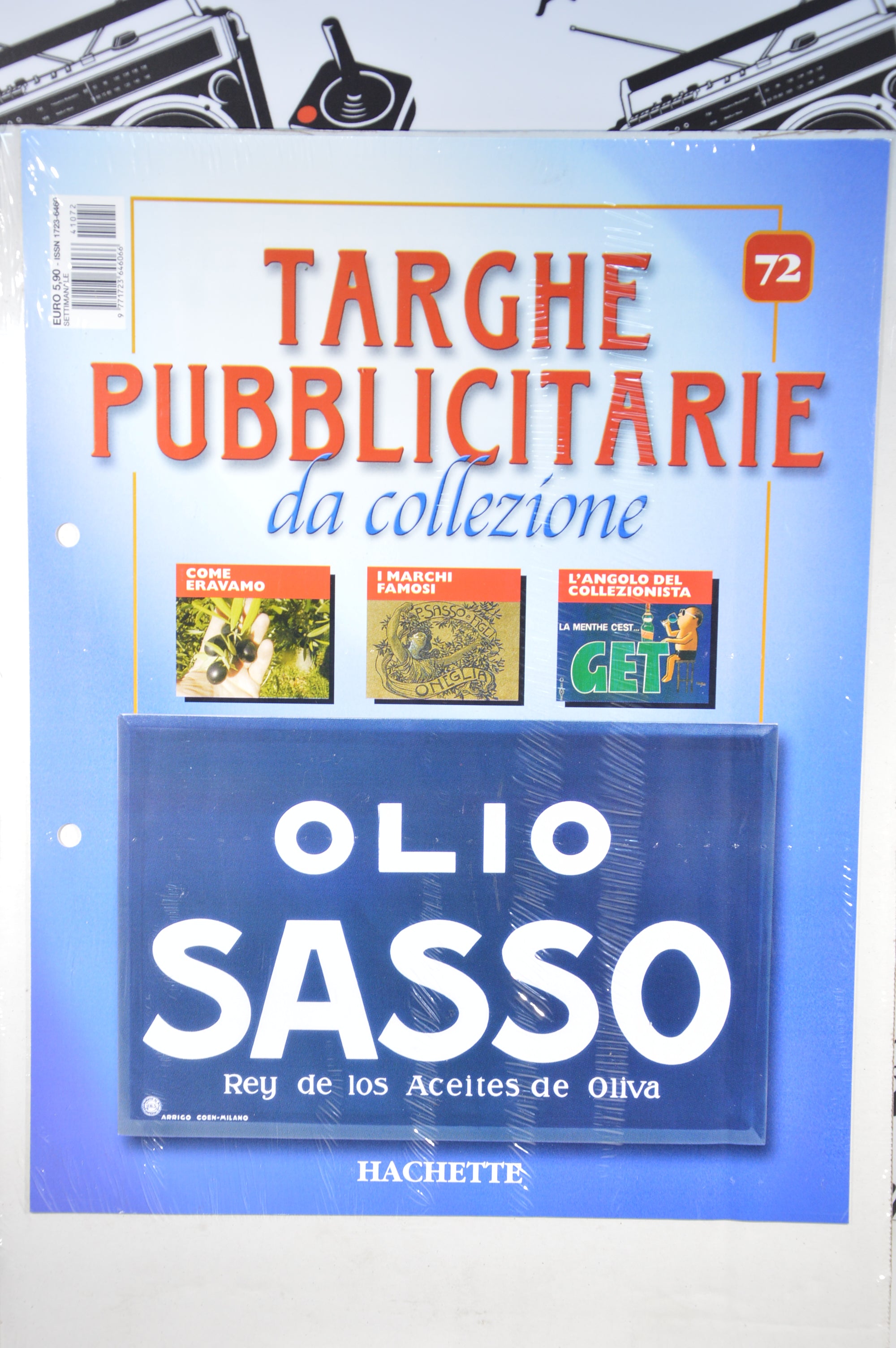 Targa Olio Sasso riproduzione Hachette