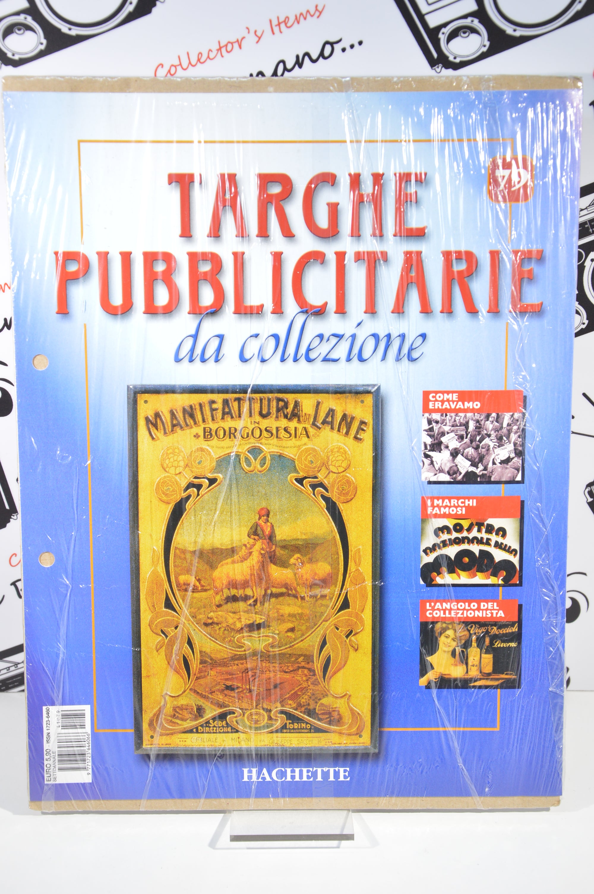 Targa Manifattura lane di Borgosesia riproduzione Hachette
