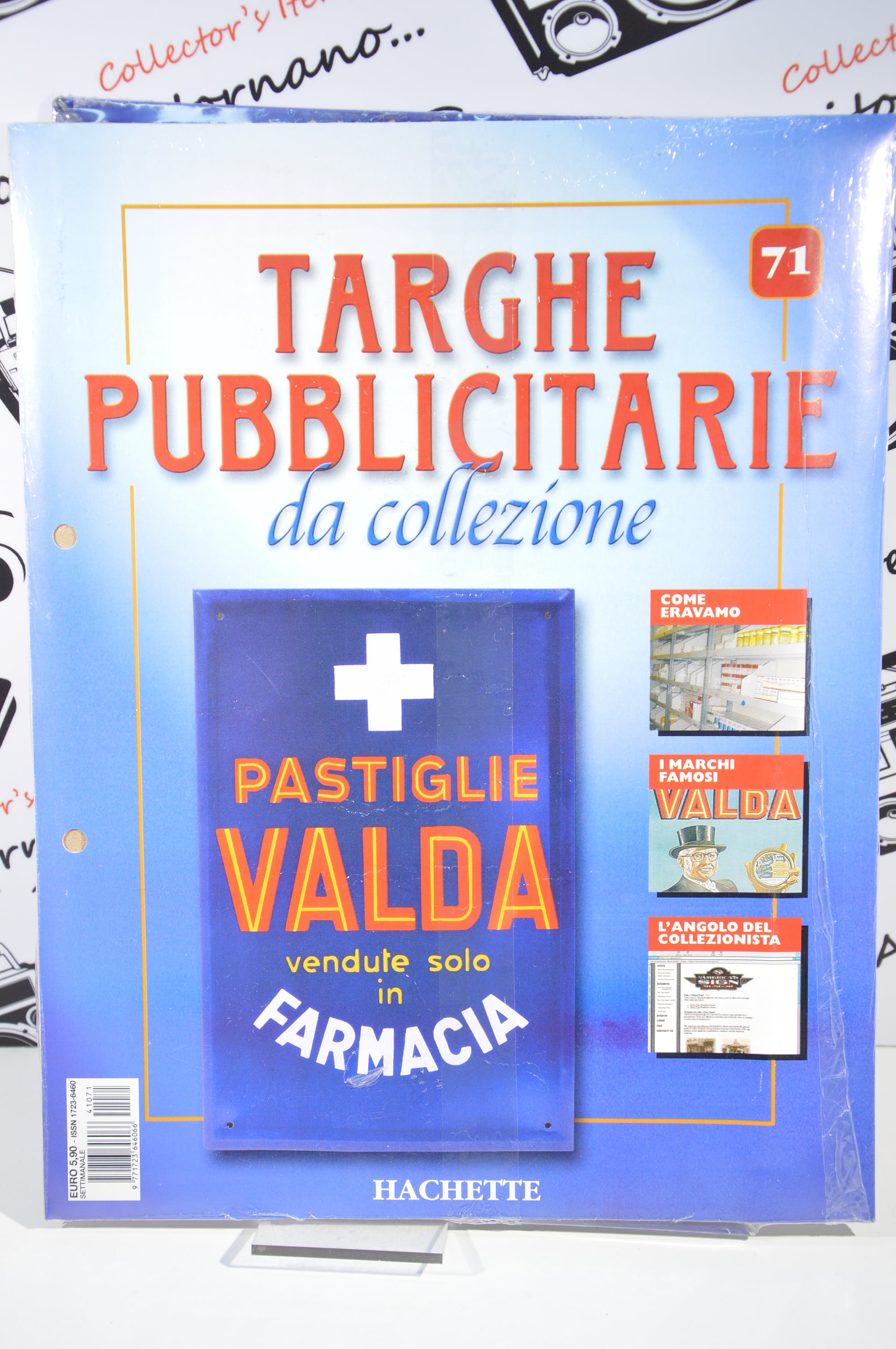 Targa Pastiglie Valda riproduzione Hachette