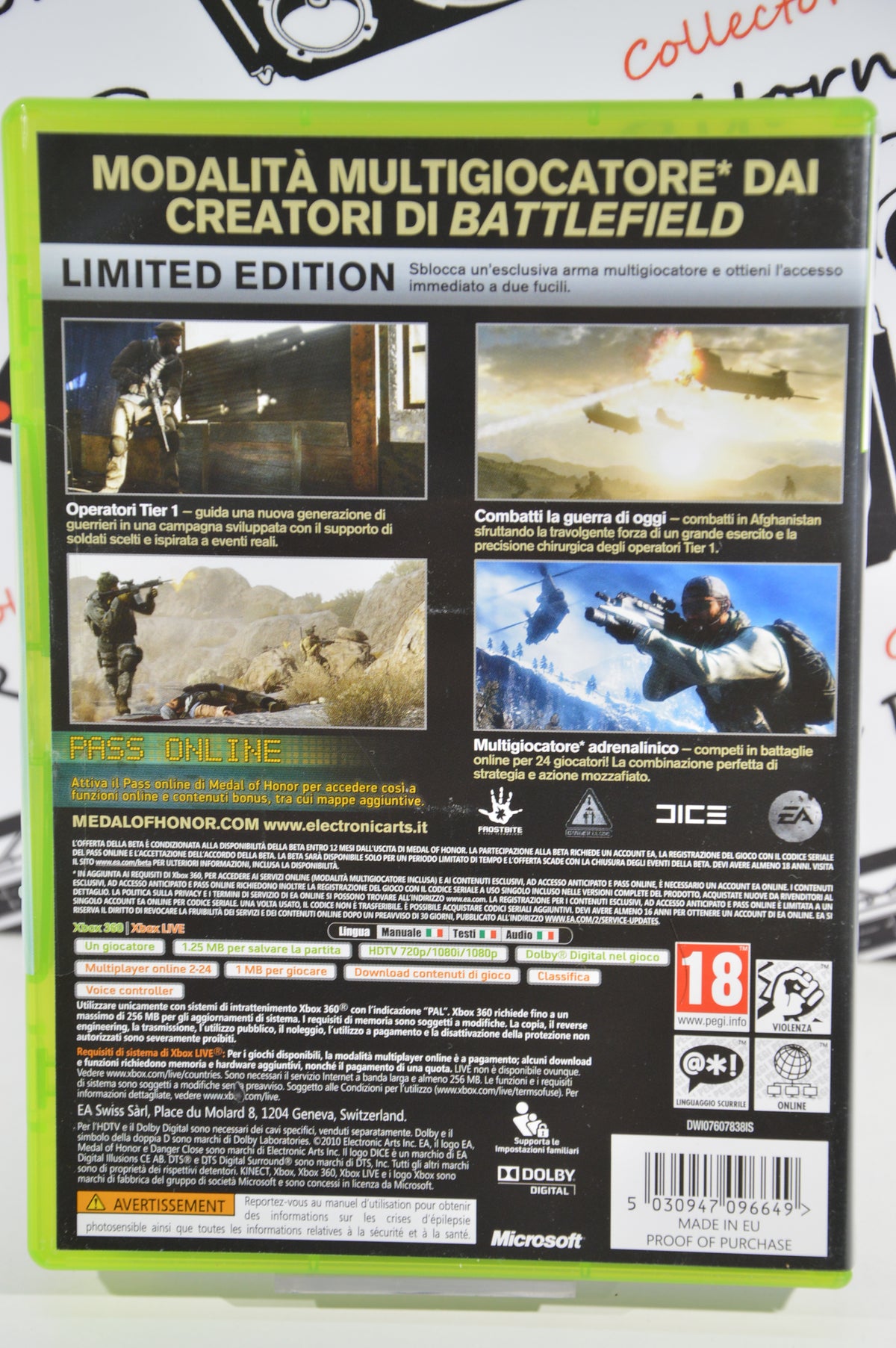 Medal of honor limited edition Xbox 360 18+ Multilingua
