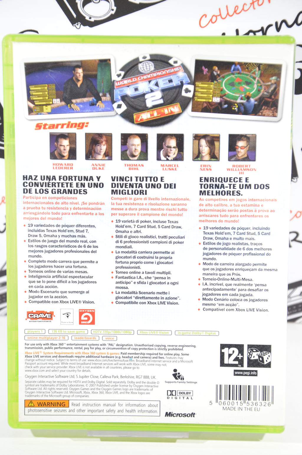 World Championship Poker 2 all in Xbox 360 12+ Multilingua