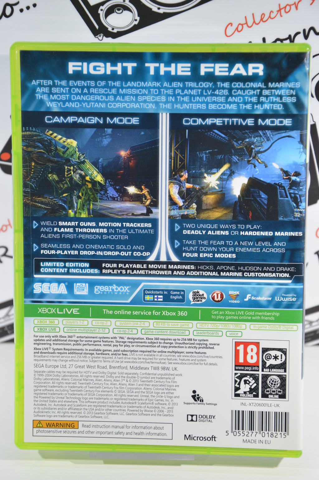 Aliens colonial marines limited edition Xbox 360 18+ Multilingua