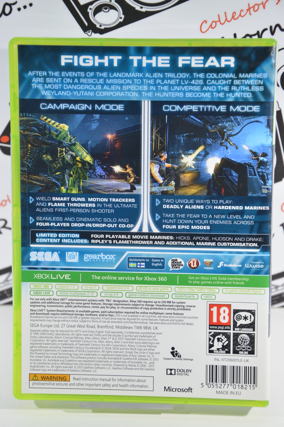Aliens colonial marines limited edition Xbox 360 18+ Multilingua