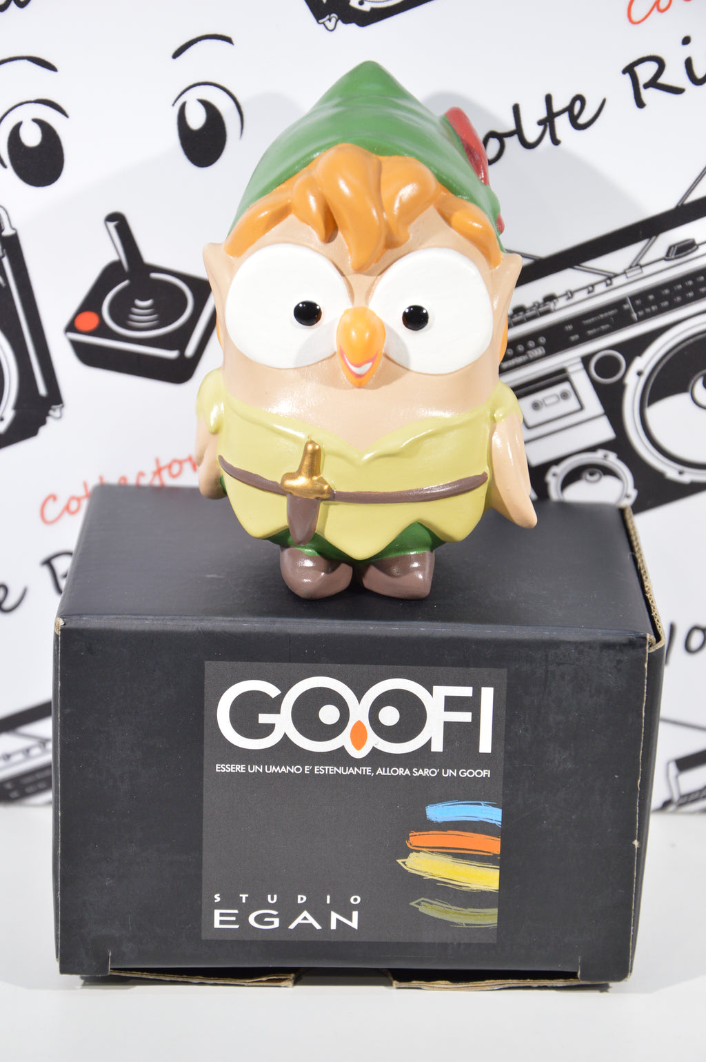 Goofi studio Egan Peter Pan idea regalo gufi da collezione in ceramica