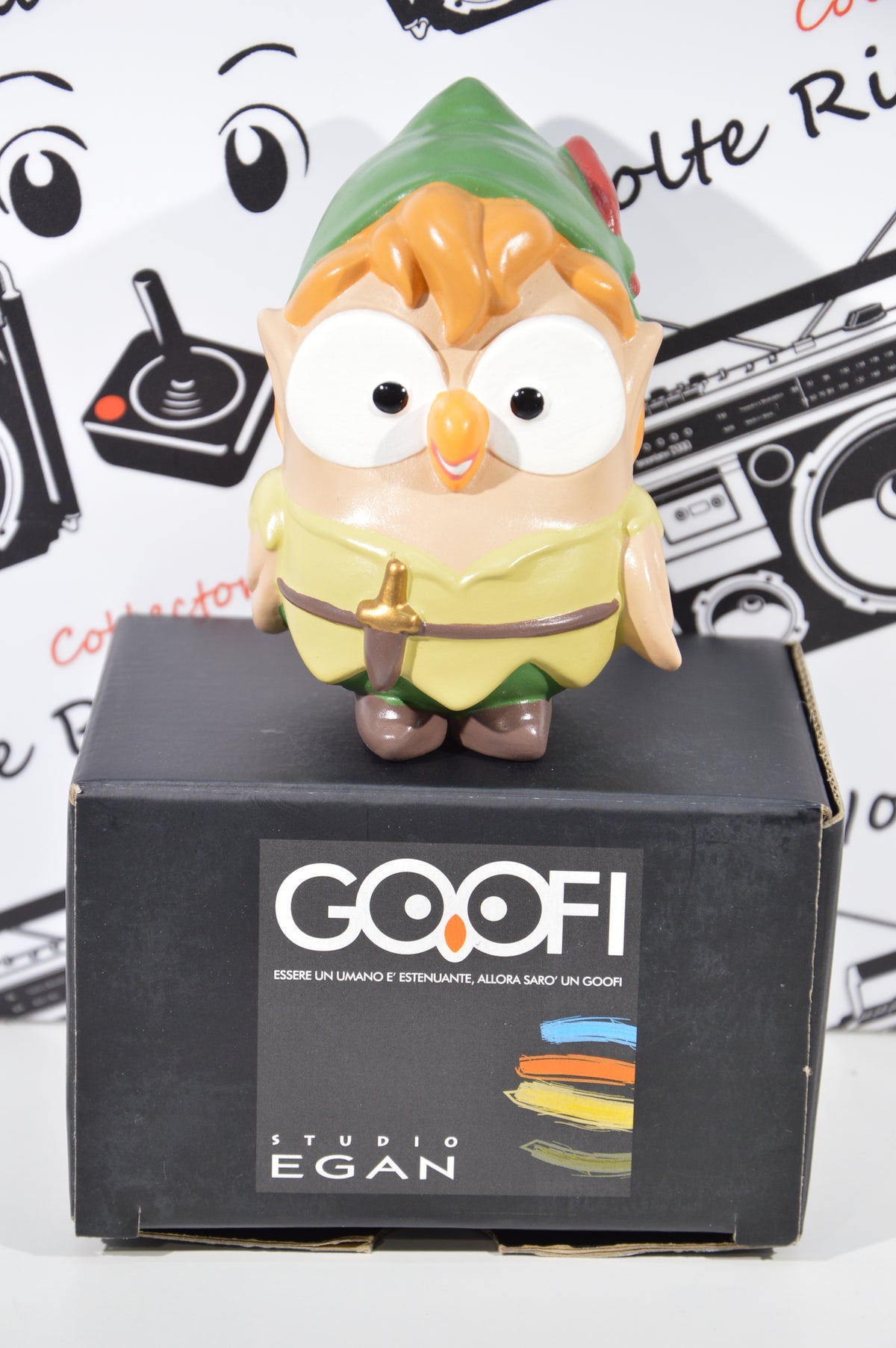 Goofi studio Egan Peter Pan idea regalo gufi da collezione in ceramica
