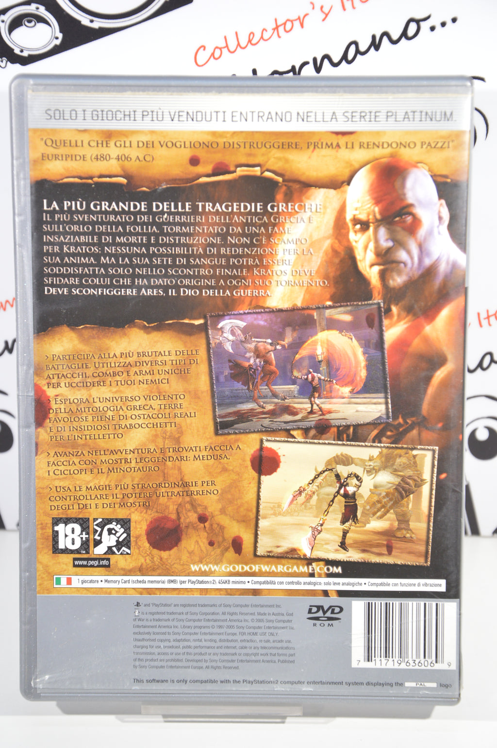 God of War platinum PlayStation 2 18+ Multilingua