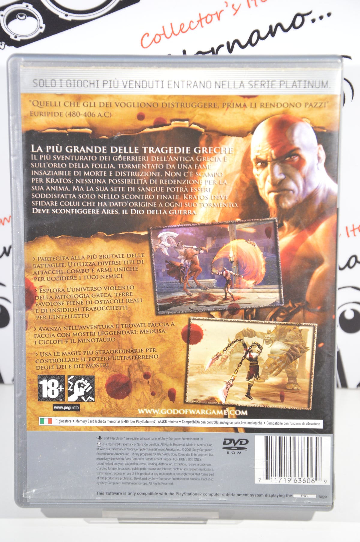 God of War platinum PlayStation 2 18+ Multilingua