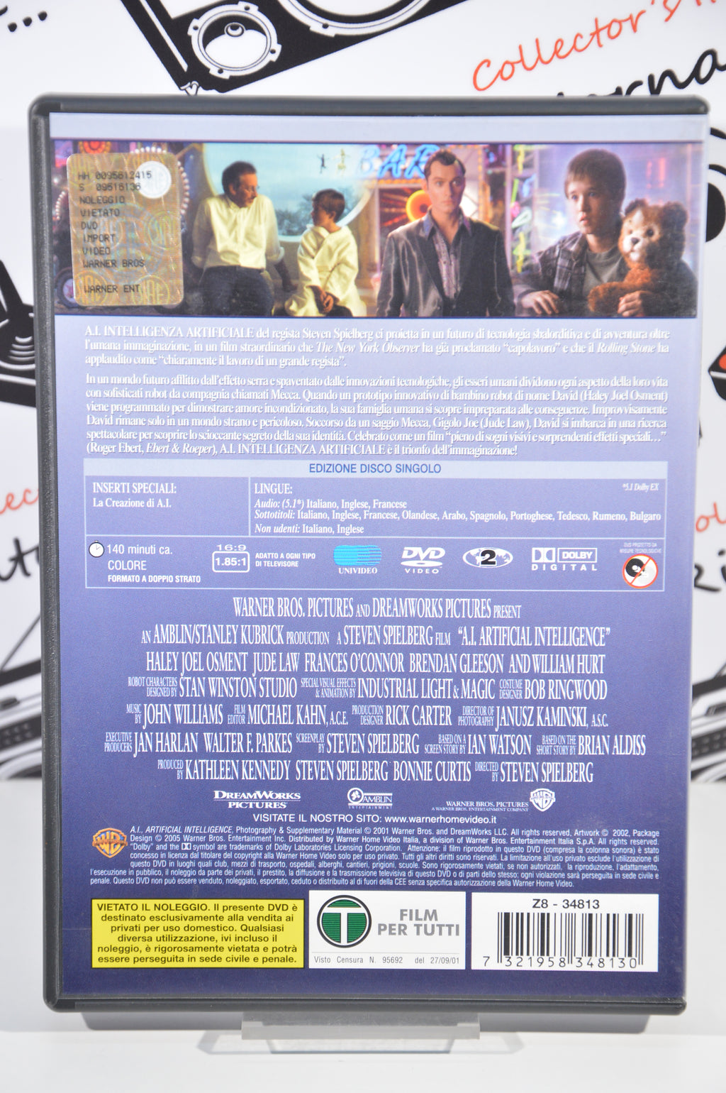 A.I. intelligenza artificiale Dvd