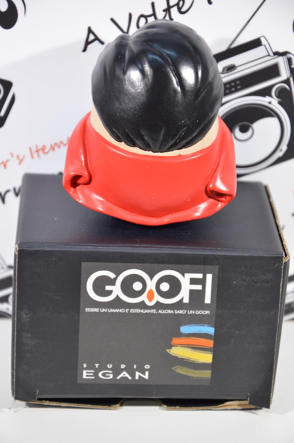 Goofi studio Superman idea regalo gufi da collezione in ceramica