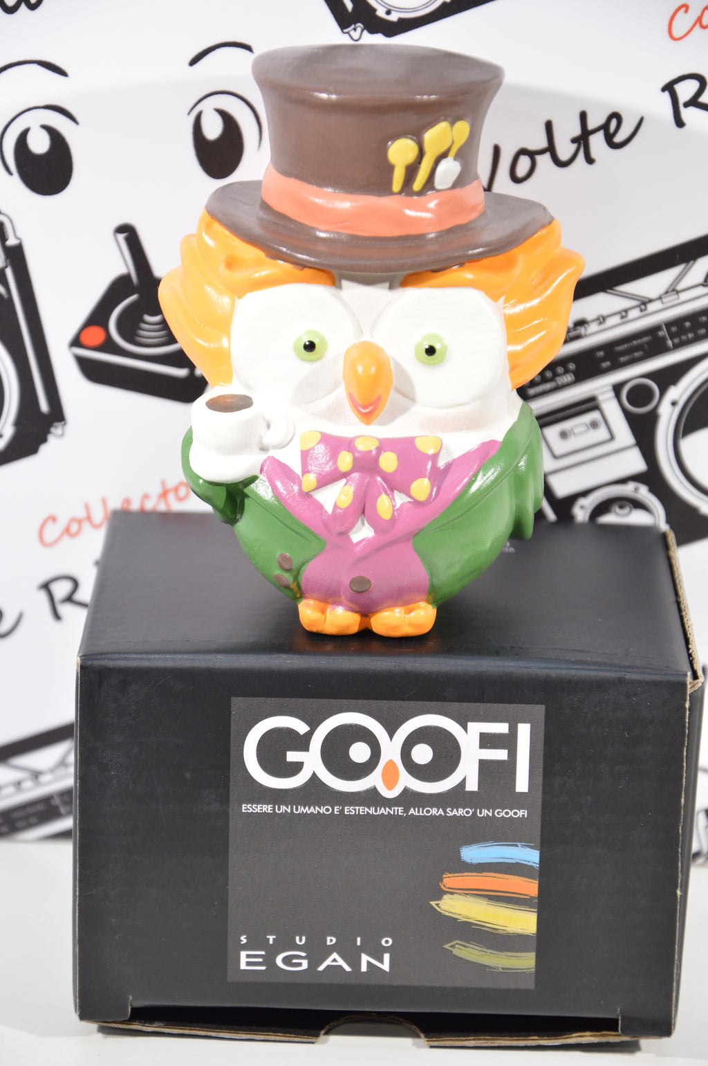 Goofi studio Egan Cappellaio matto idea regalo gufi da collezione in ceramica