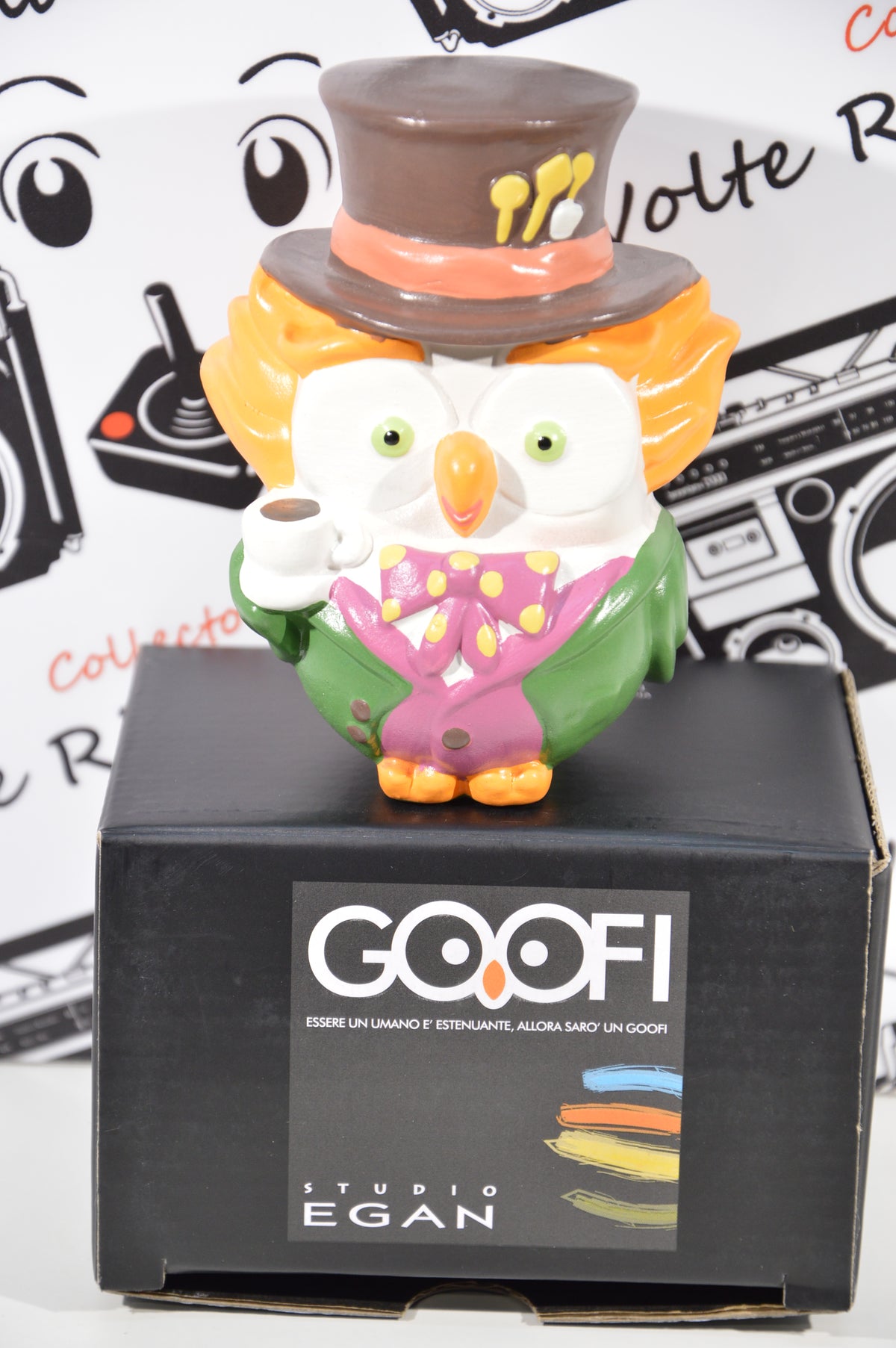 Goofi studio Egan Cappellaio matto idea regalo gufi da collezione in ceramica