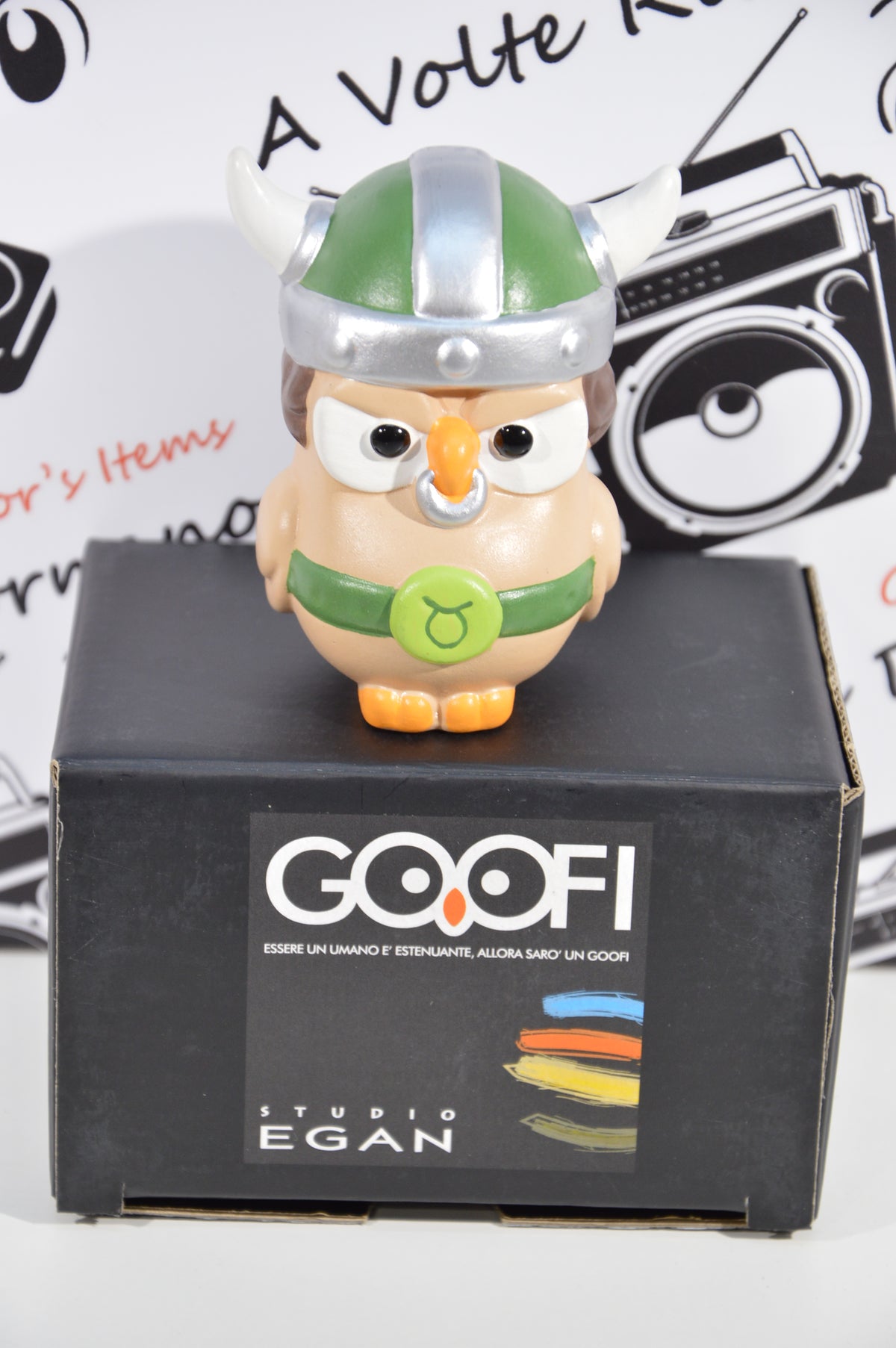 Goofi studio Toro zodiaco idea regalo gufi da collezione in ceramica