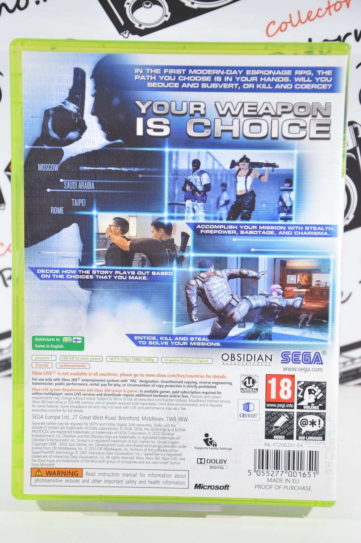 Alpha protocol Xbox 360 18+ Multilingua