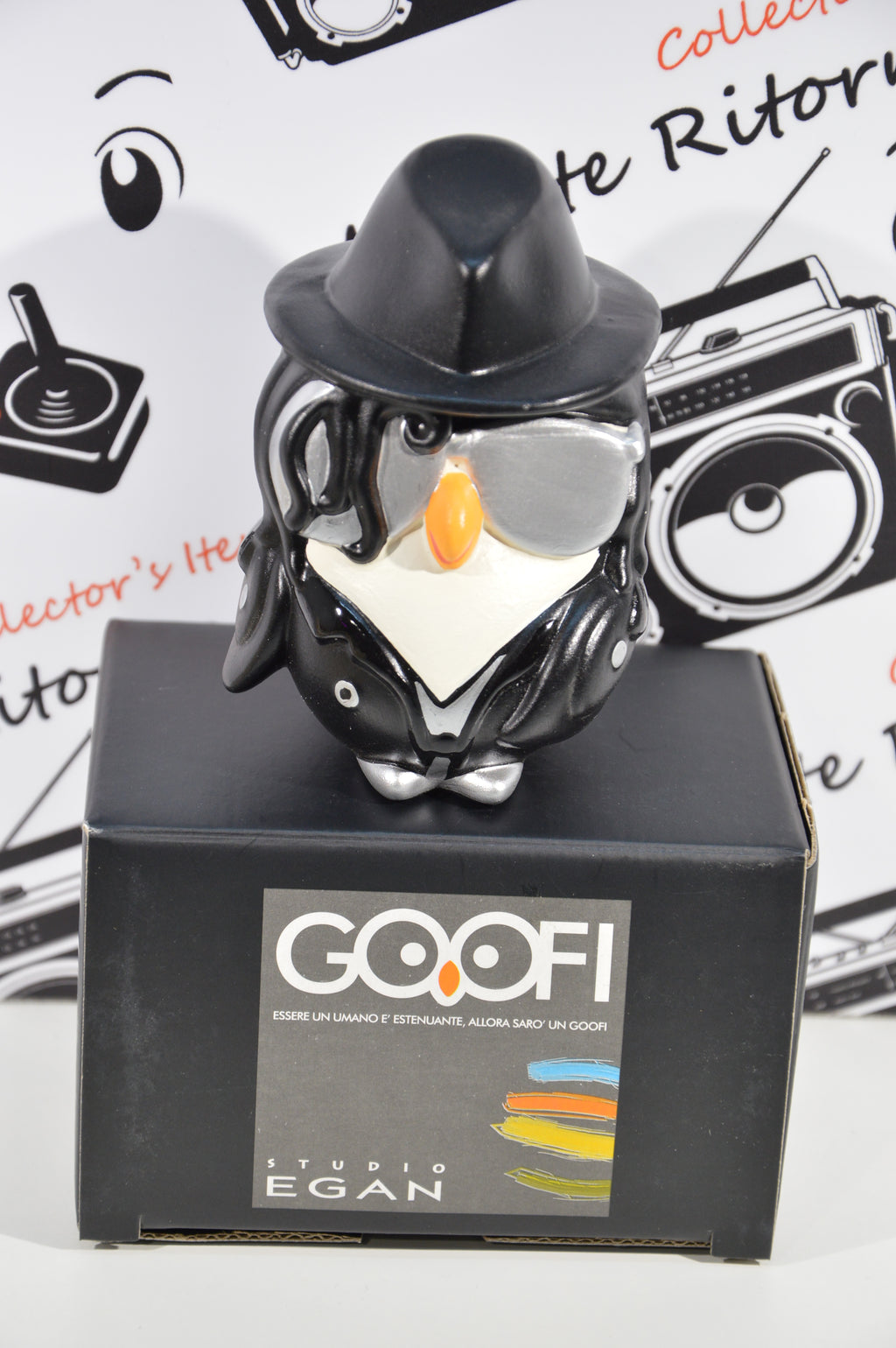 Goofi studio Michael Jackson idea regalo gufi da collezione in ceramica